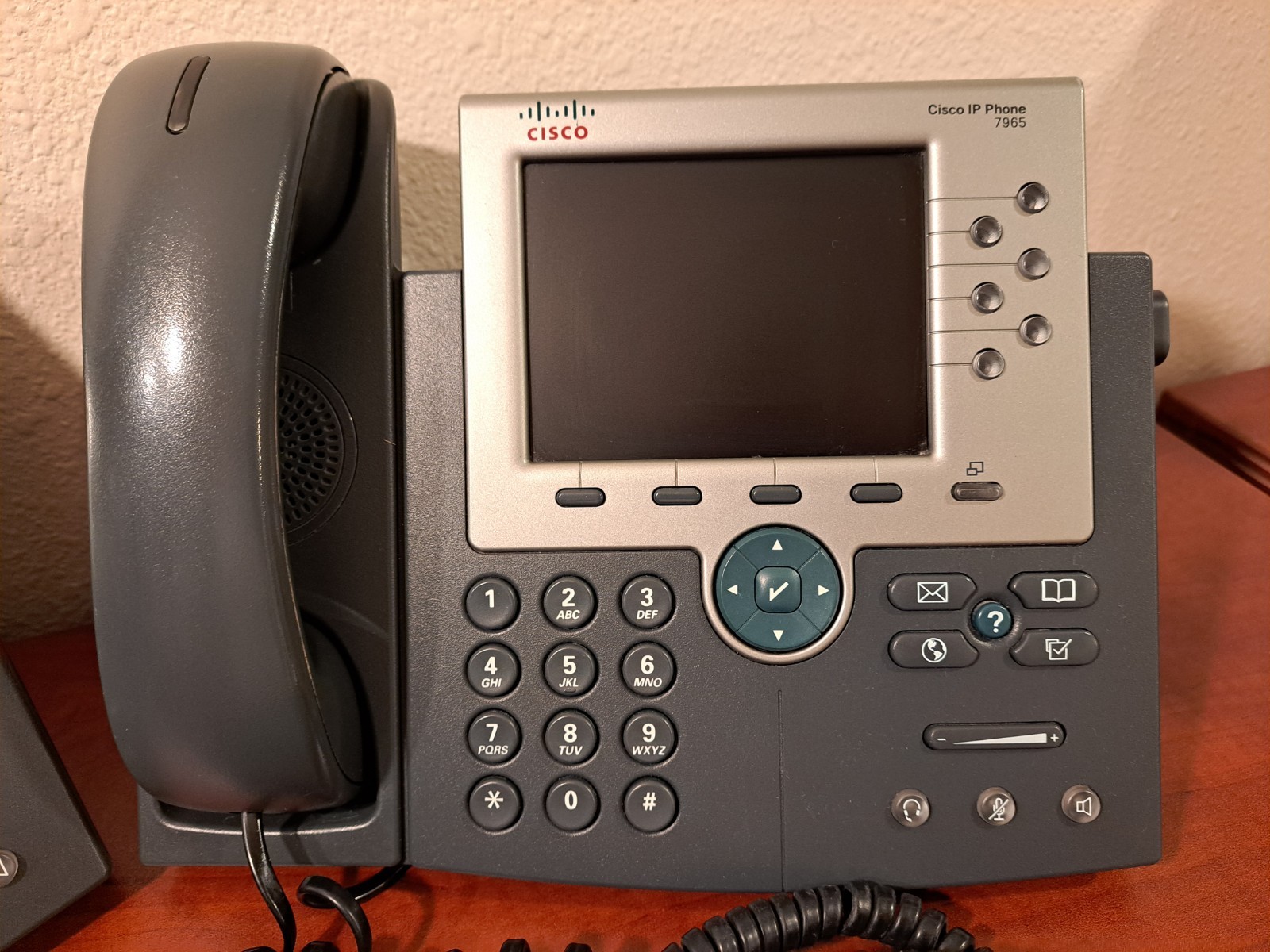 Lot of 2 CISCO VOIP IP Office Phones CP-7975G & CP-7965G w Stands & Handsets