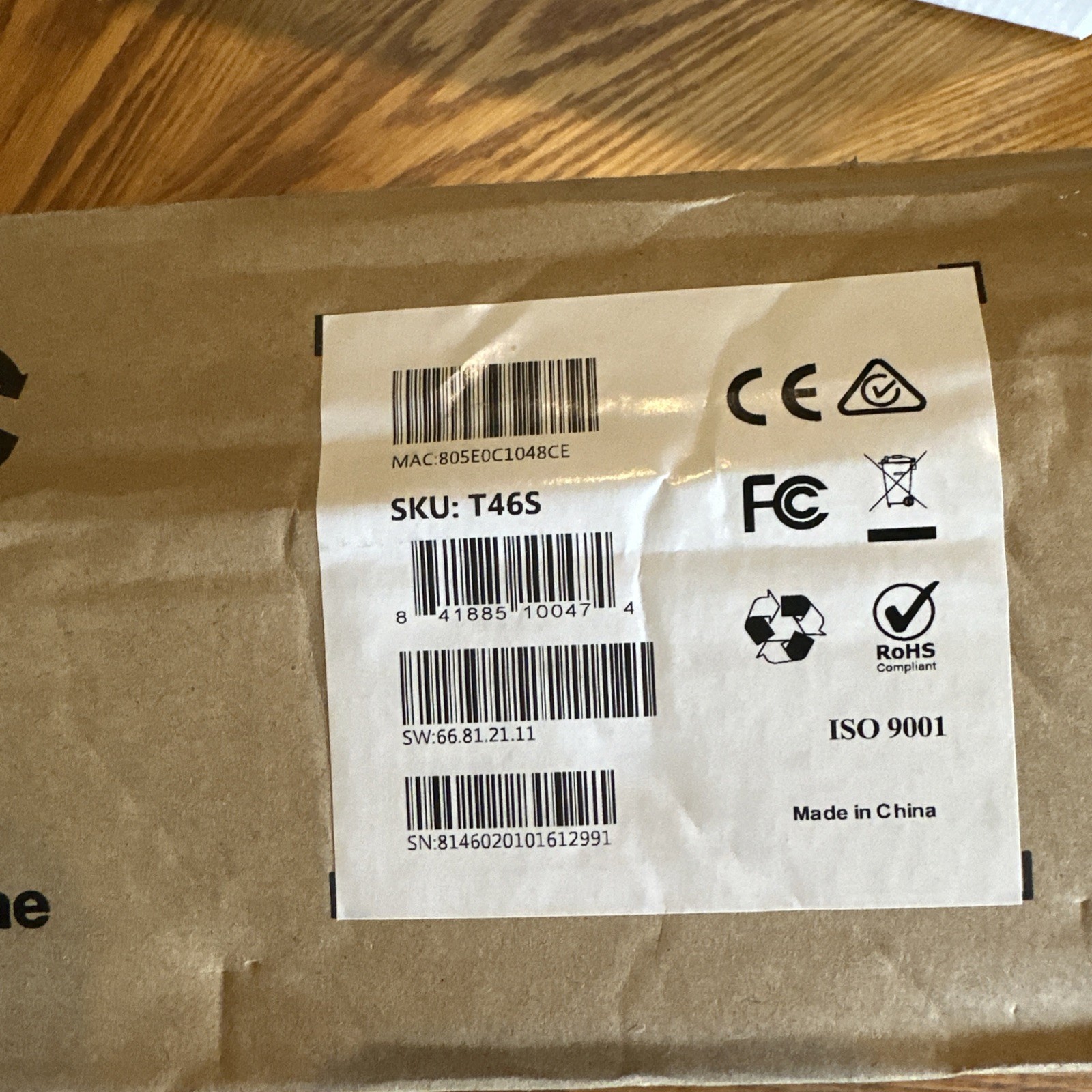 NOB Yealink T46S 16-Line Ultra-Elegant Gigabit IP Phone, Damaged Box