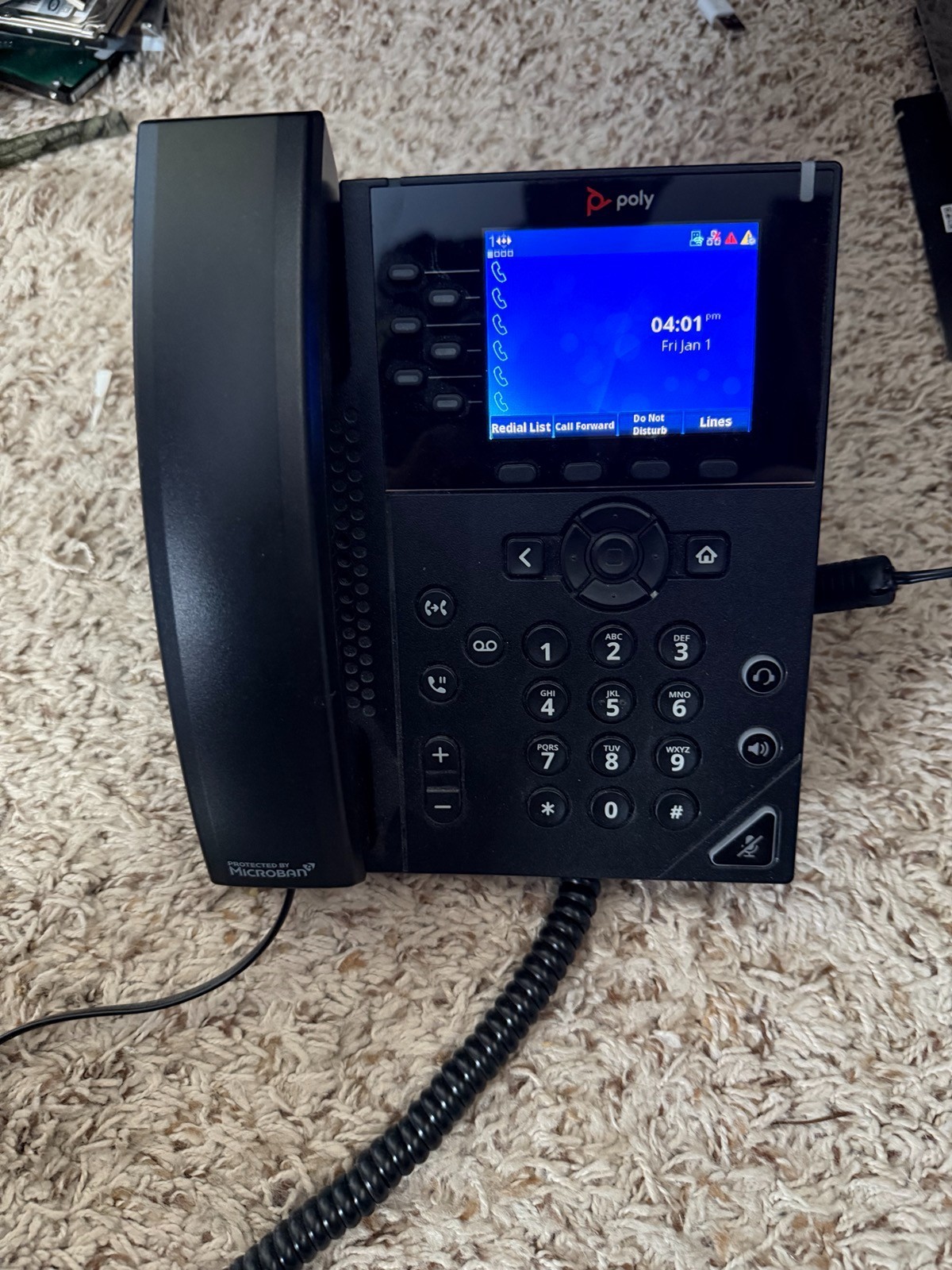 Polycom VVX 350 IP Gigabit Phone 2200-48830-025 VVX350 POE Open Box W/ AC / WiFi