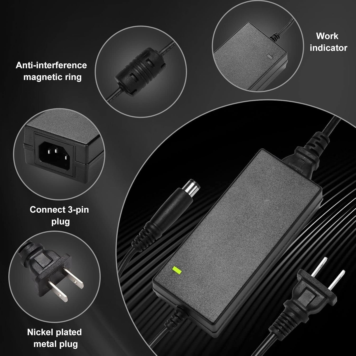 High-Performance 48V Corded Power Supply for Cisco Phones with Safety Features