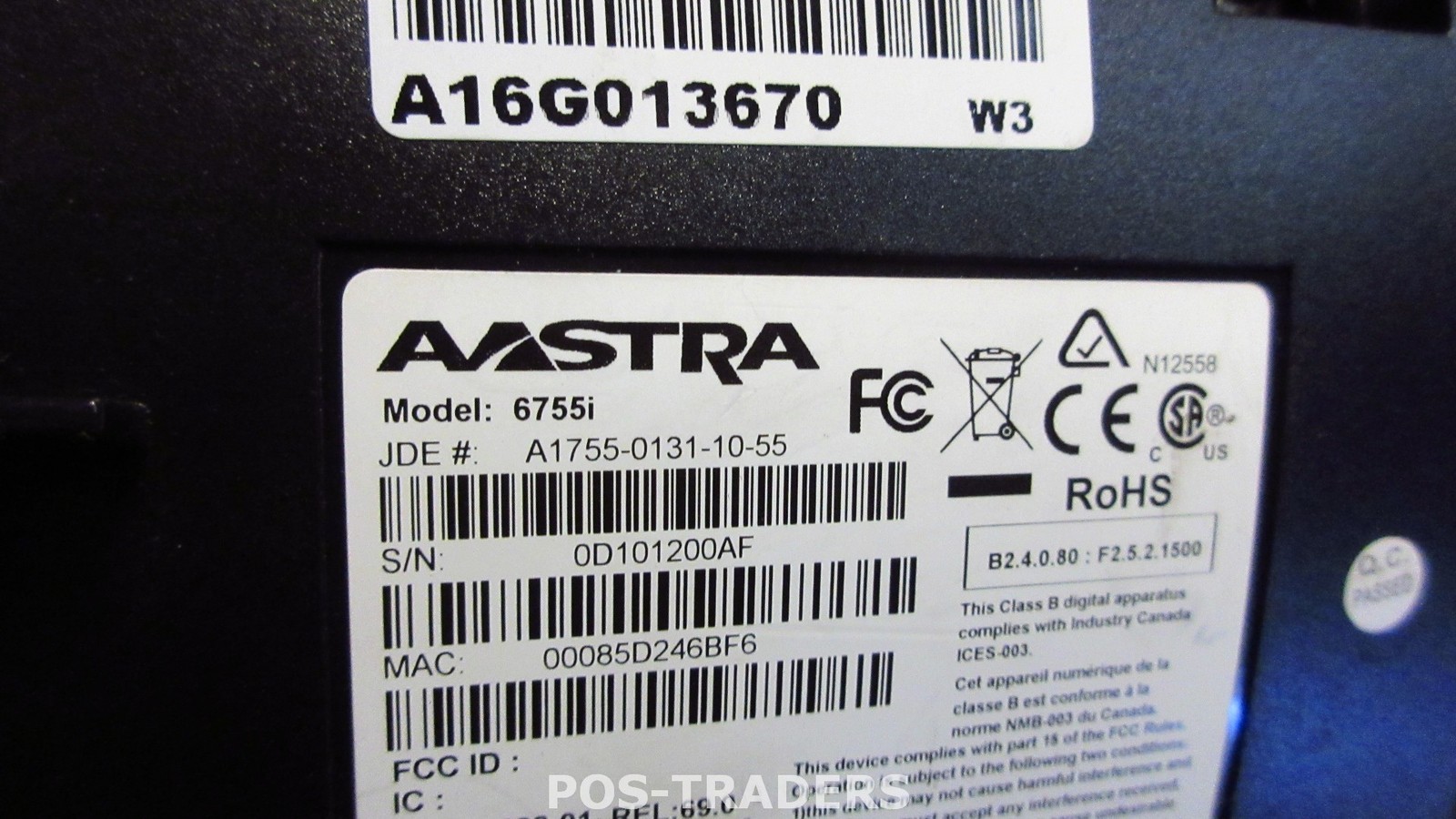 Aastra 6755i 55i Voip Telephone Phone Handset Black System Phone 4-Line PoE