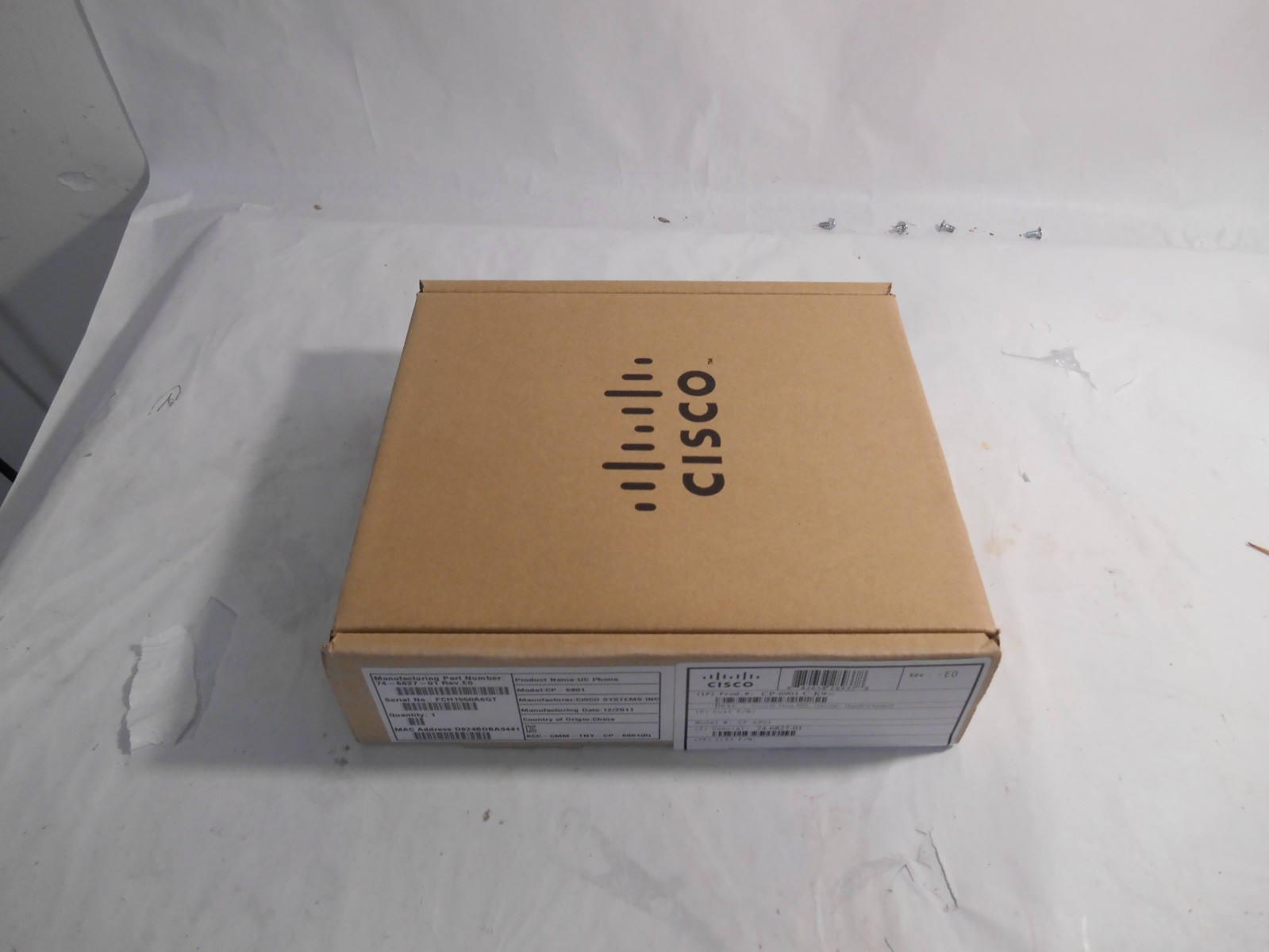 Cisco CP-6921-C-K9 VOIP Desktop Wired Black Phone *Nob*