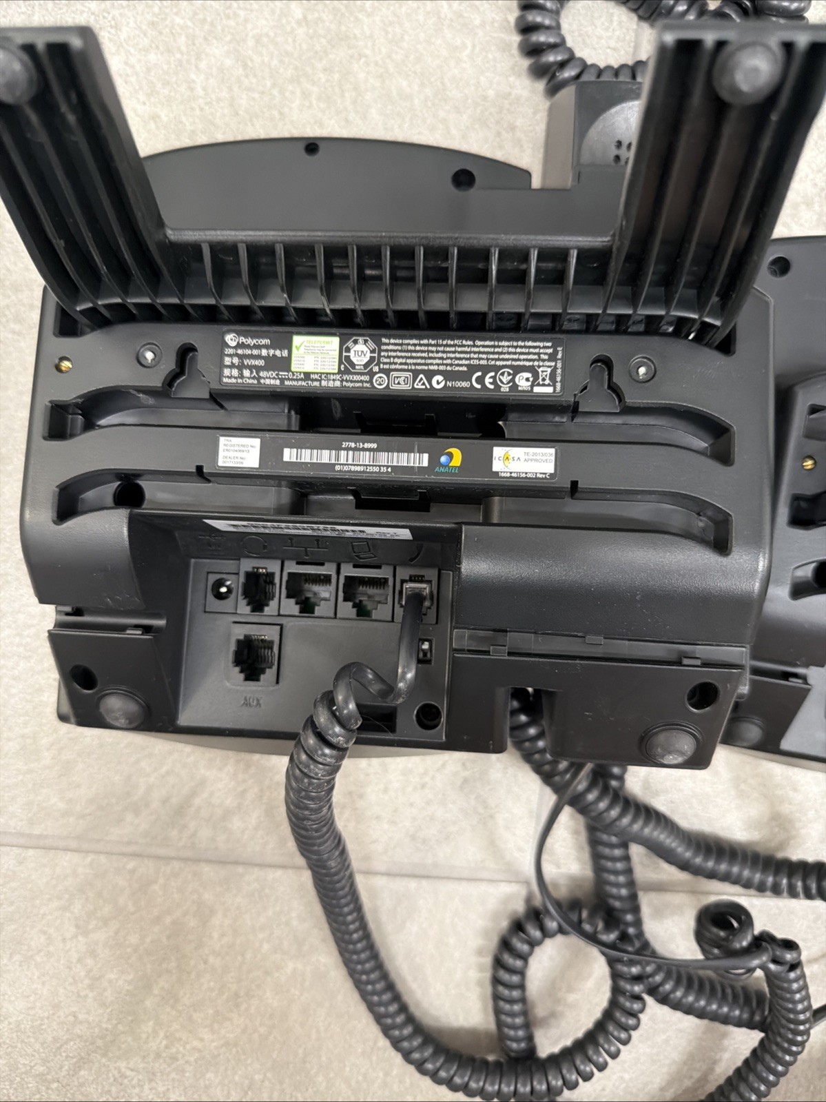 11 Polycom VVX 400 IP Business PoE Telephone 12 lines Voicemail 2200-46157-025