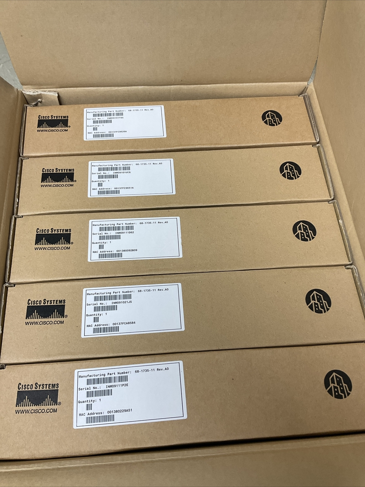 Lot of 5 Cisco 7940G IP Phones