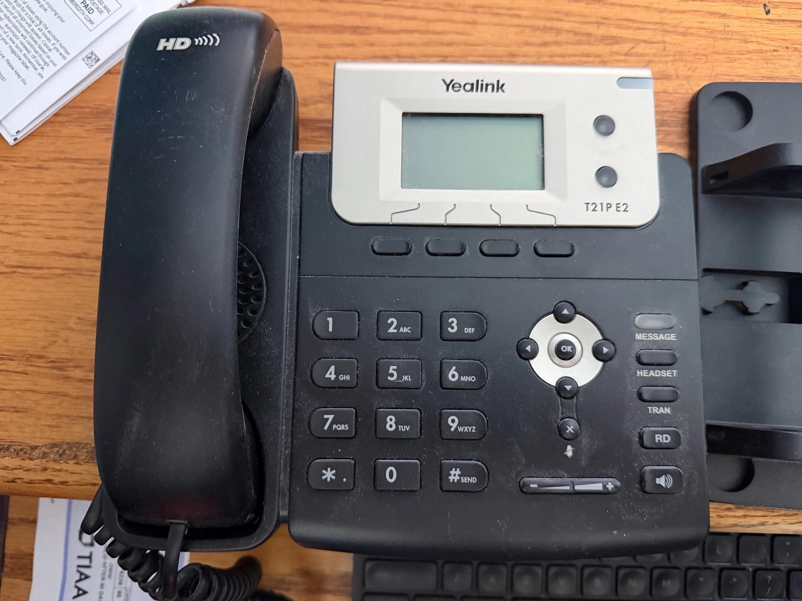 Yealink SIP-T21P E2 IP Phone VoIP Tested PoE NO Power Supply Clean