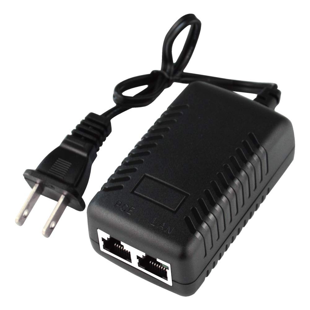 48V POE Injector Adapter Power Supply,10/100Mbps IEEE 802.3af black