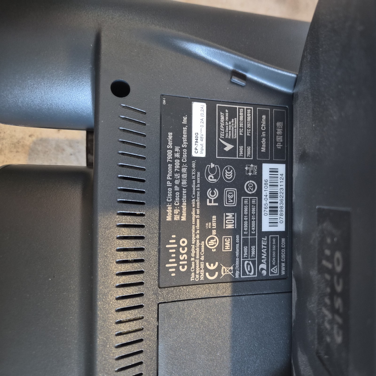 Cisco CP-7940G 2-lines IP Phone