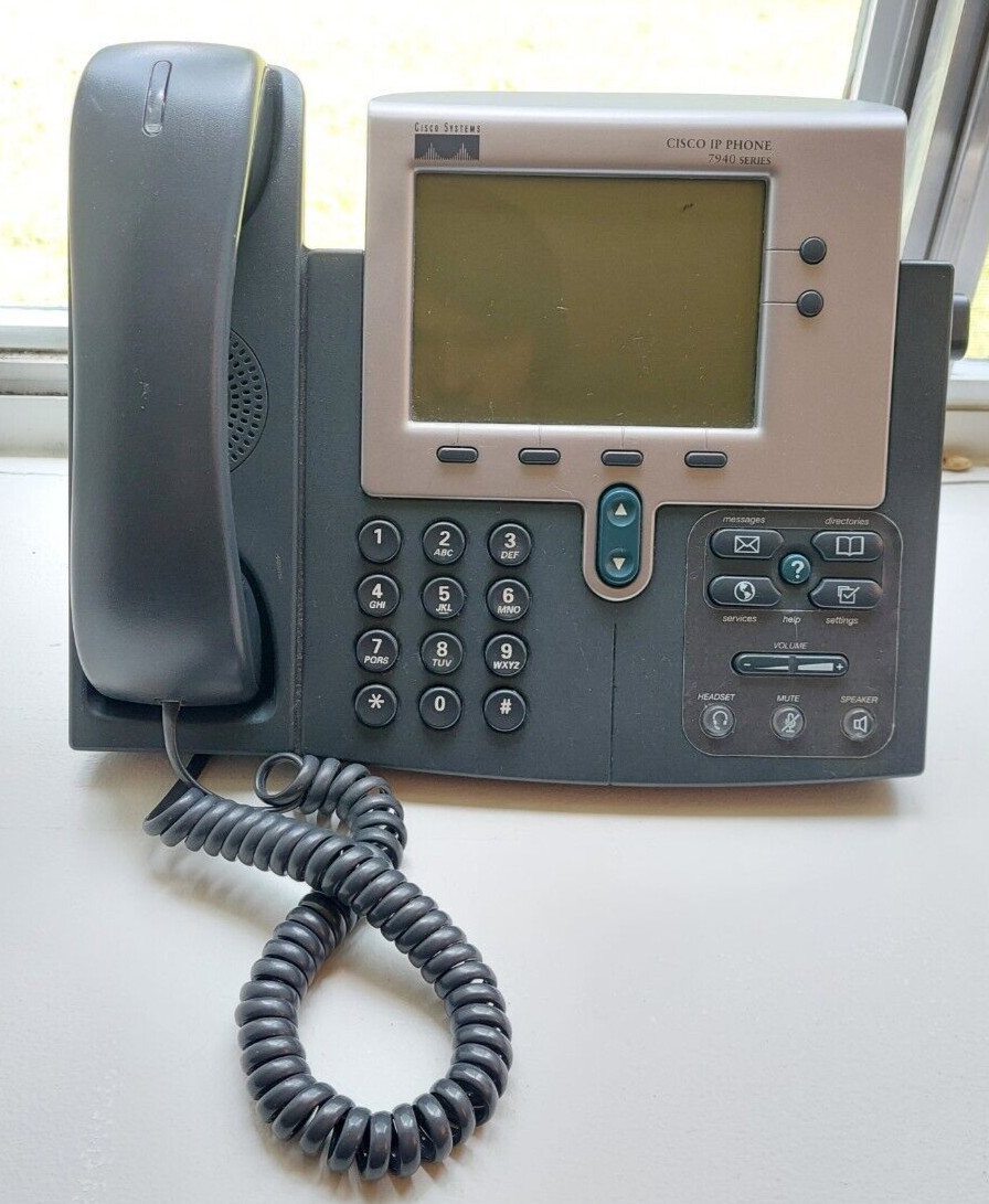 Cisco CP-7940G Unified VoIP IP Phone w/Speakerphone & Handset NO ADAPTER