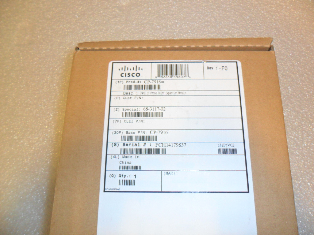 Cisco CP-7916 Add On Module with Color Display – Works with 7962 7965 7975 New