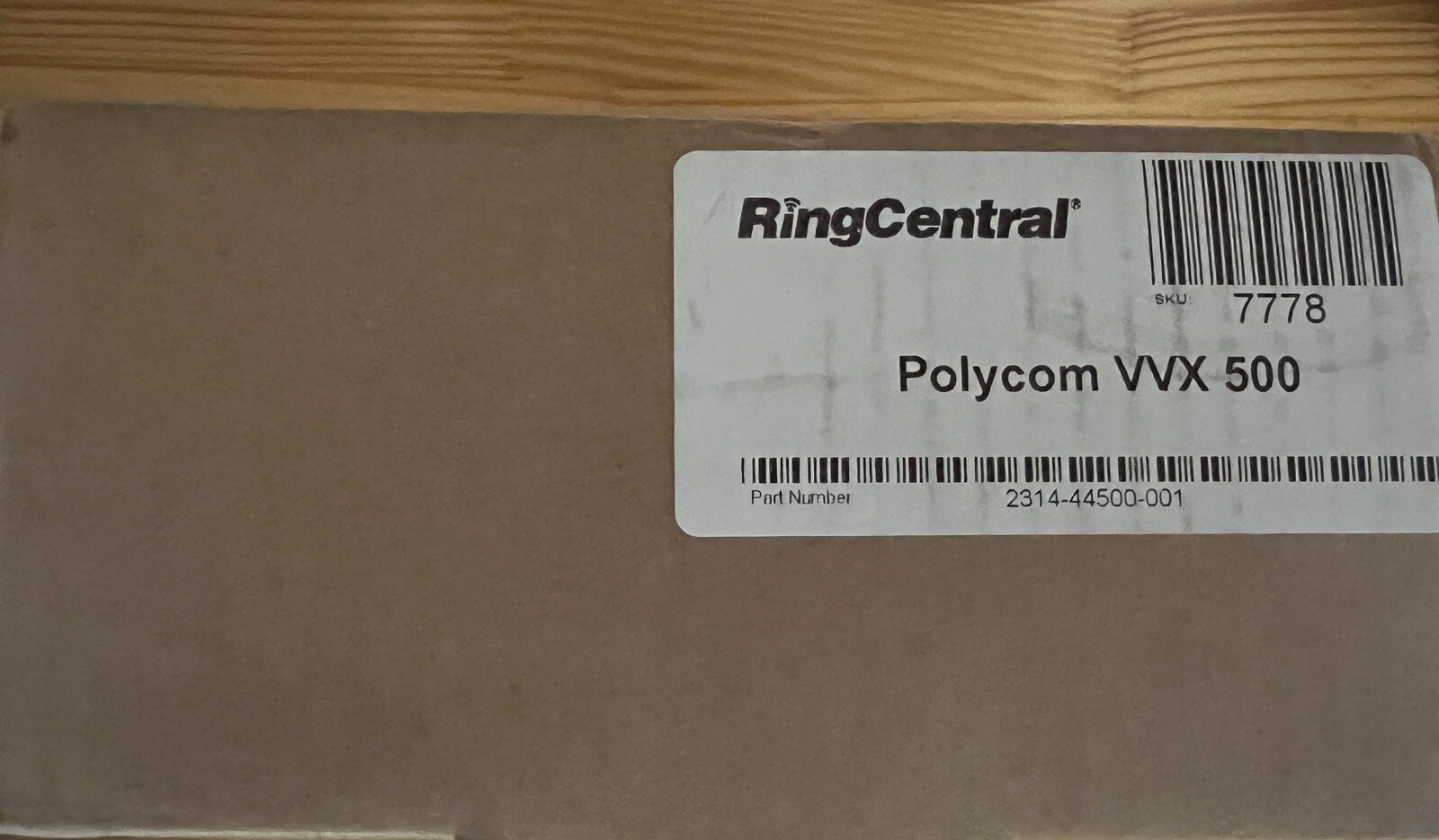 New POLYCOM VVX 500, RINGCENTRAL, PSU, NA, IP PHONE By Poly com #0004F2754C84