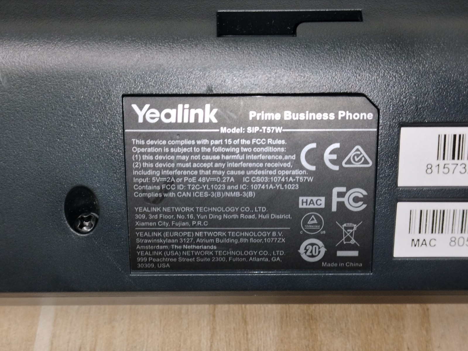 Yealink SIP-T57W Prime Business IP Phone | 7″ Touch Screen | Wi-Fi Bluetooth Gig