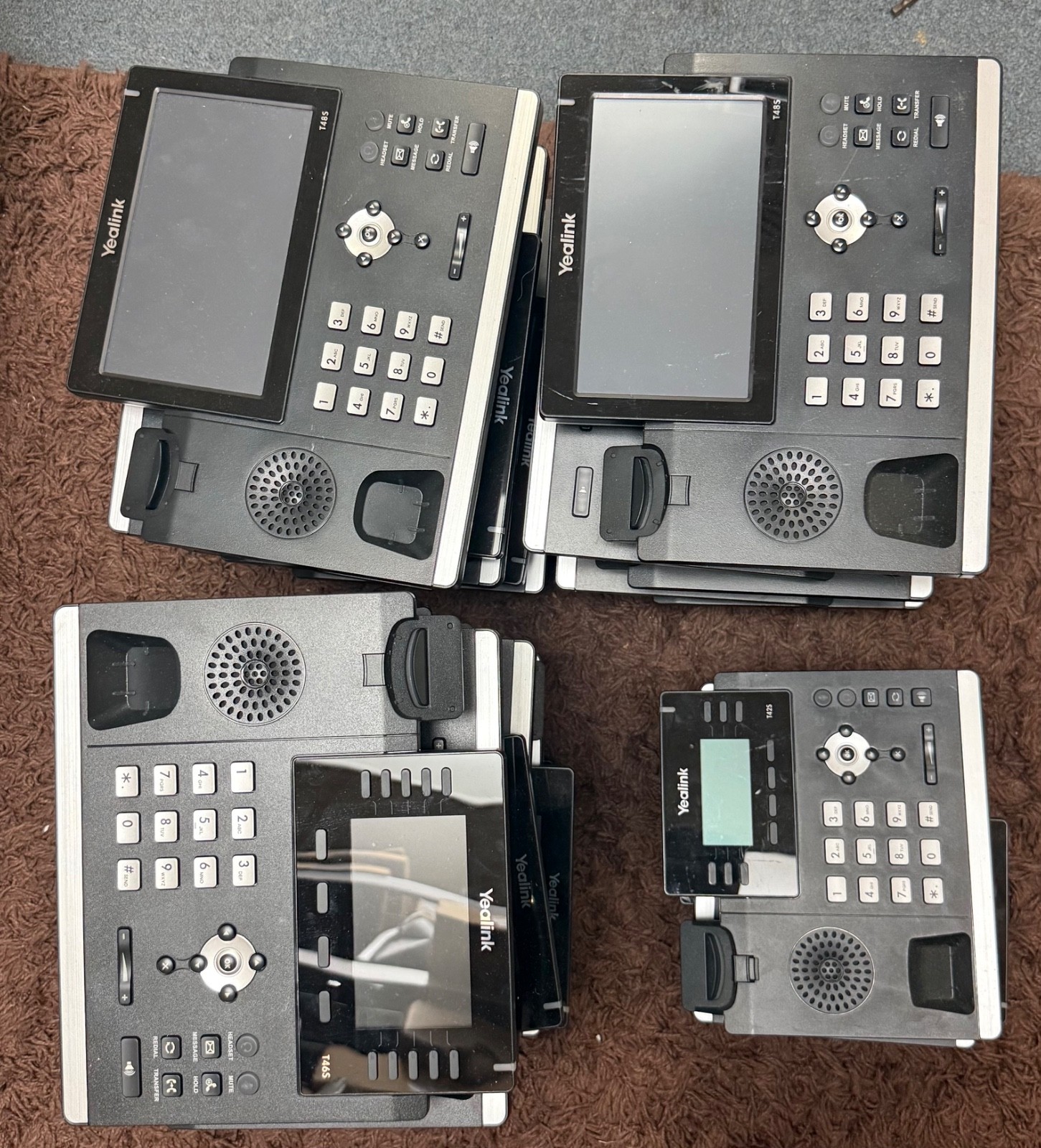AS IS – LOCKED PHONES – See Description – LOT Yealink T48S T46S T42S BODY ONLY