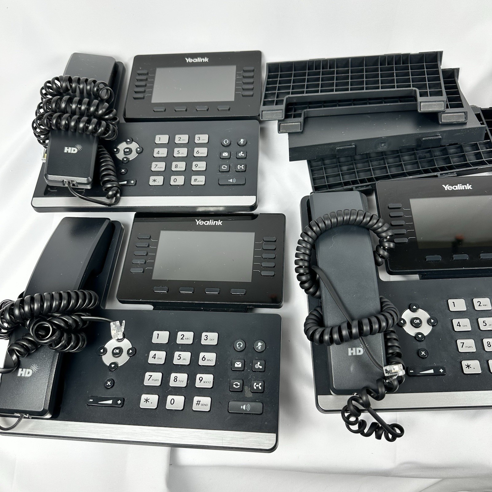 Lot Of 5 – Yealink SIP-T54W 16 Business IP Phone POE Bluetooth Handset And Stand