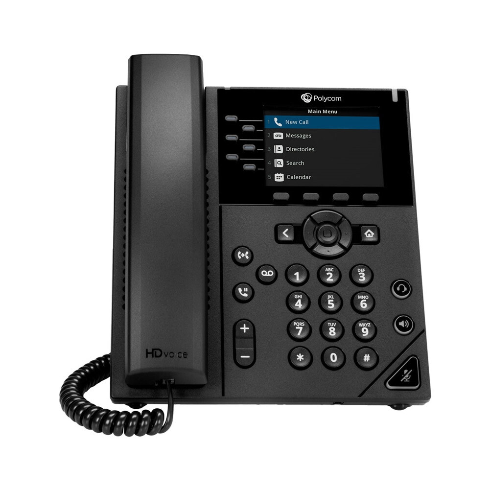 Poly 350 Corded Desktop Wall Mountable IP Phone Black TAA PoE ONLY 220048830025