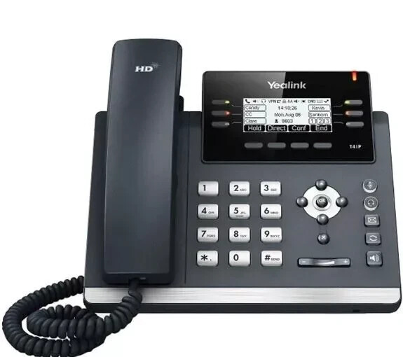 Yealink SIP-T41P 6-Line Black VOIP LCD Display Speakerphone