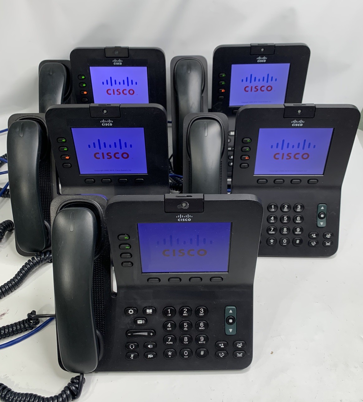 Lot of 5 Cisco CP-8945 Unified 4-Line IP Corded Telephone FACTORY RESET