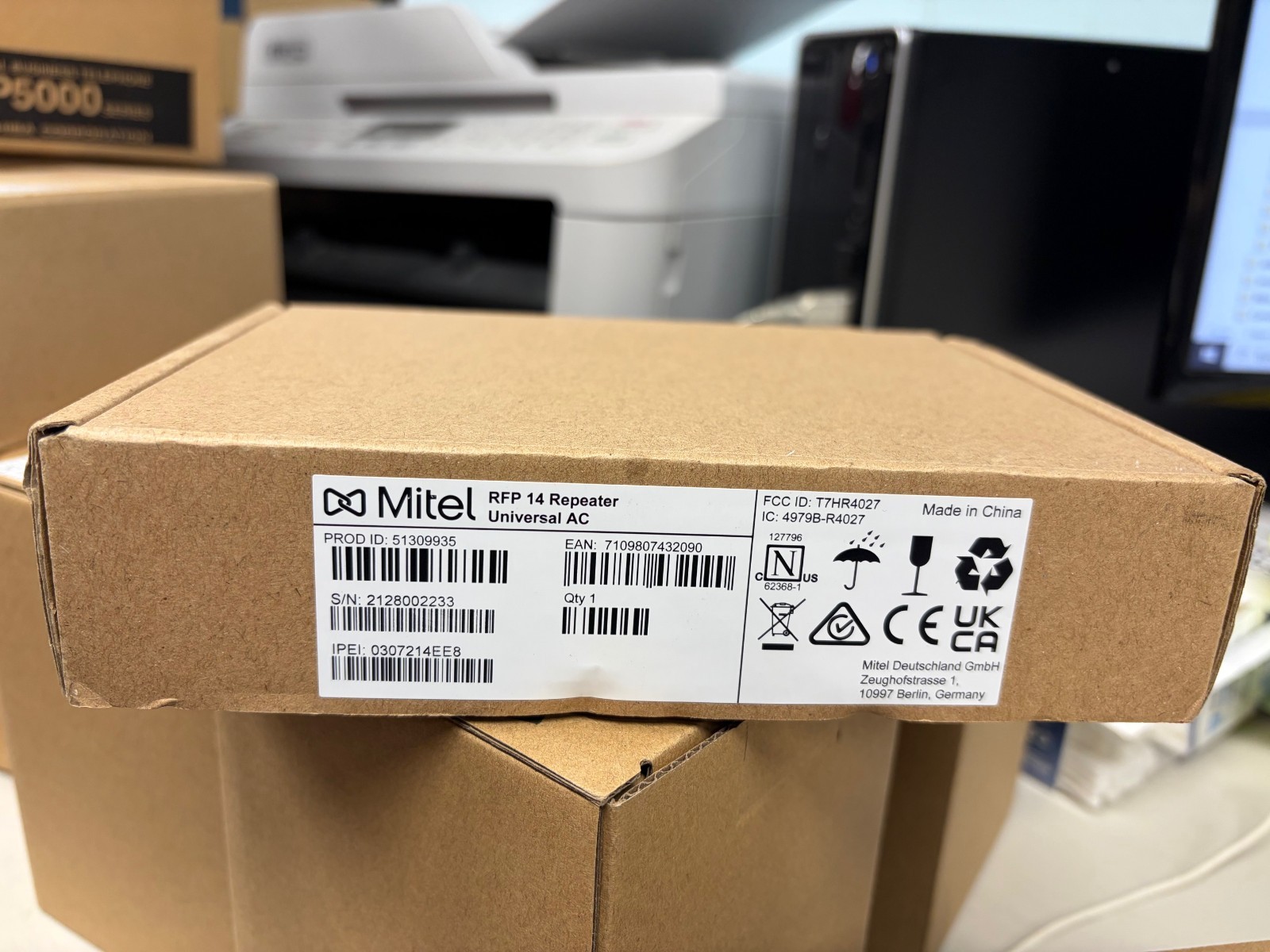 New Open Box Mitel RFP 14 Repeater Universal AC 51309935