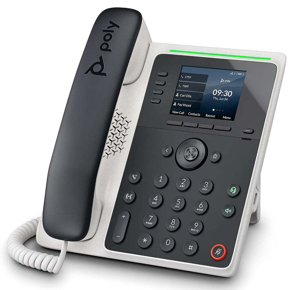 Poly Edge E220 IP Phone (2200-86990-025, 82M87AA) – New w/1-Year Warranty