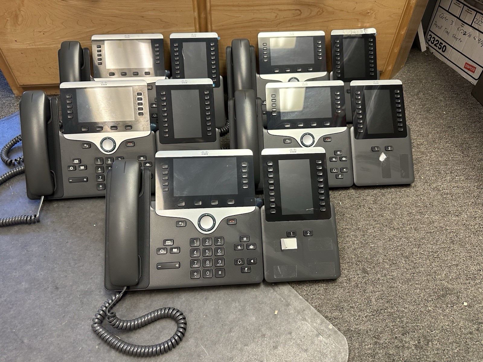 Cisco VoIP Phone CP-8851 with 8800 Key Expansion Modules Lot Of 5
