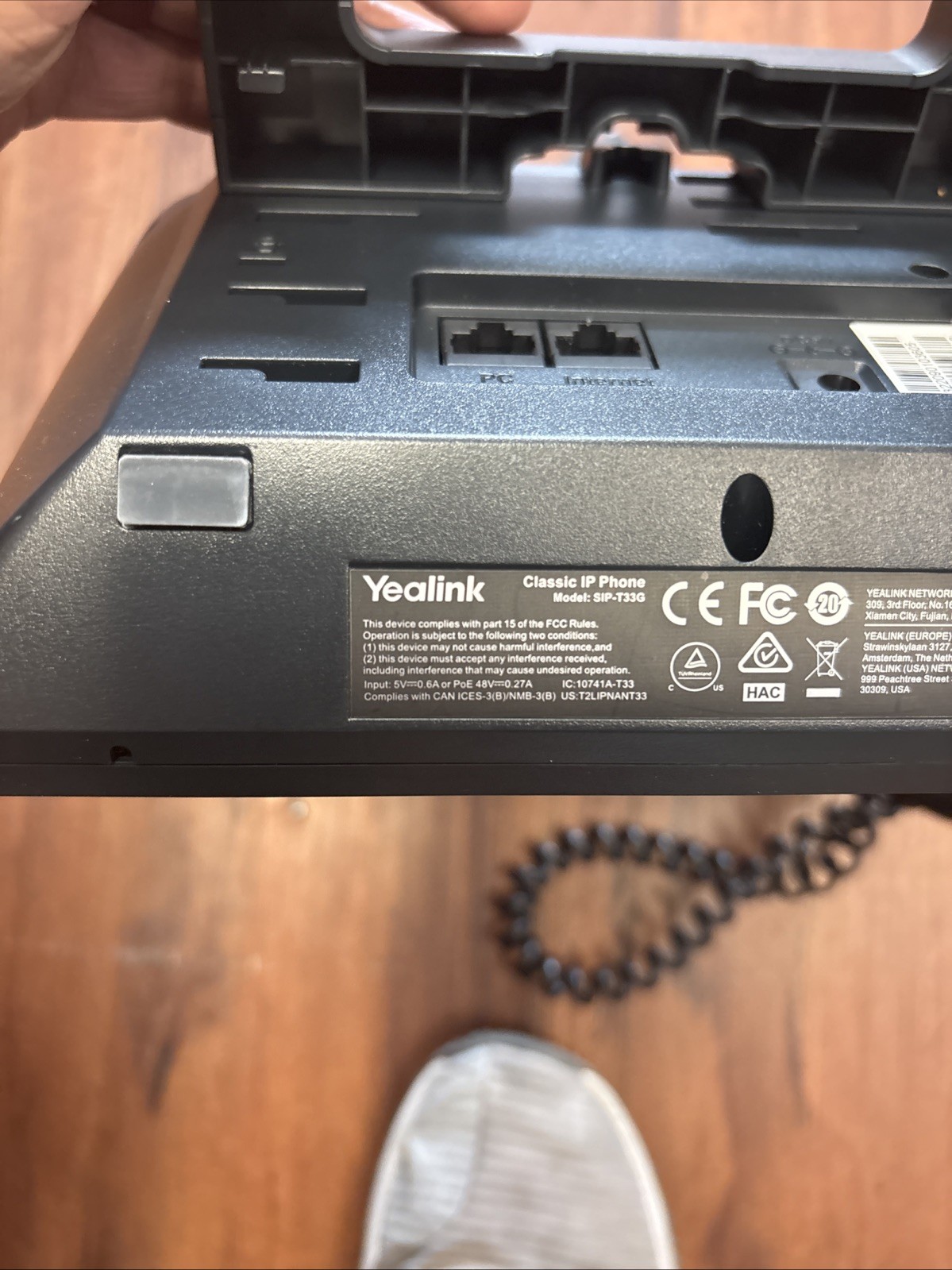 Yealink T33G IP Phone, 4 VoIP Accounts. 2.4-Inch Display. Dual-Port
