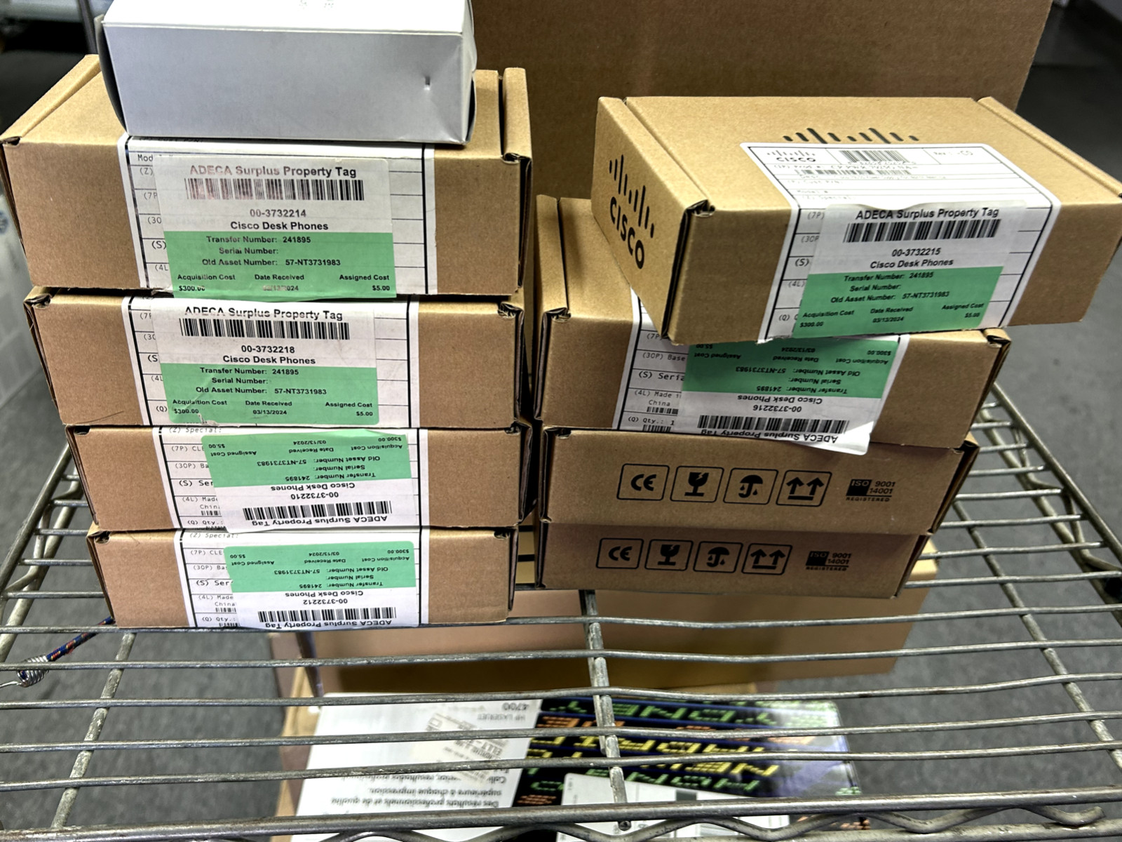Lot of 8 Cisco CP-PWR-7925G-NA Power Supply Adapter 7925G