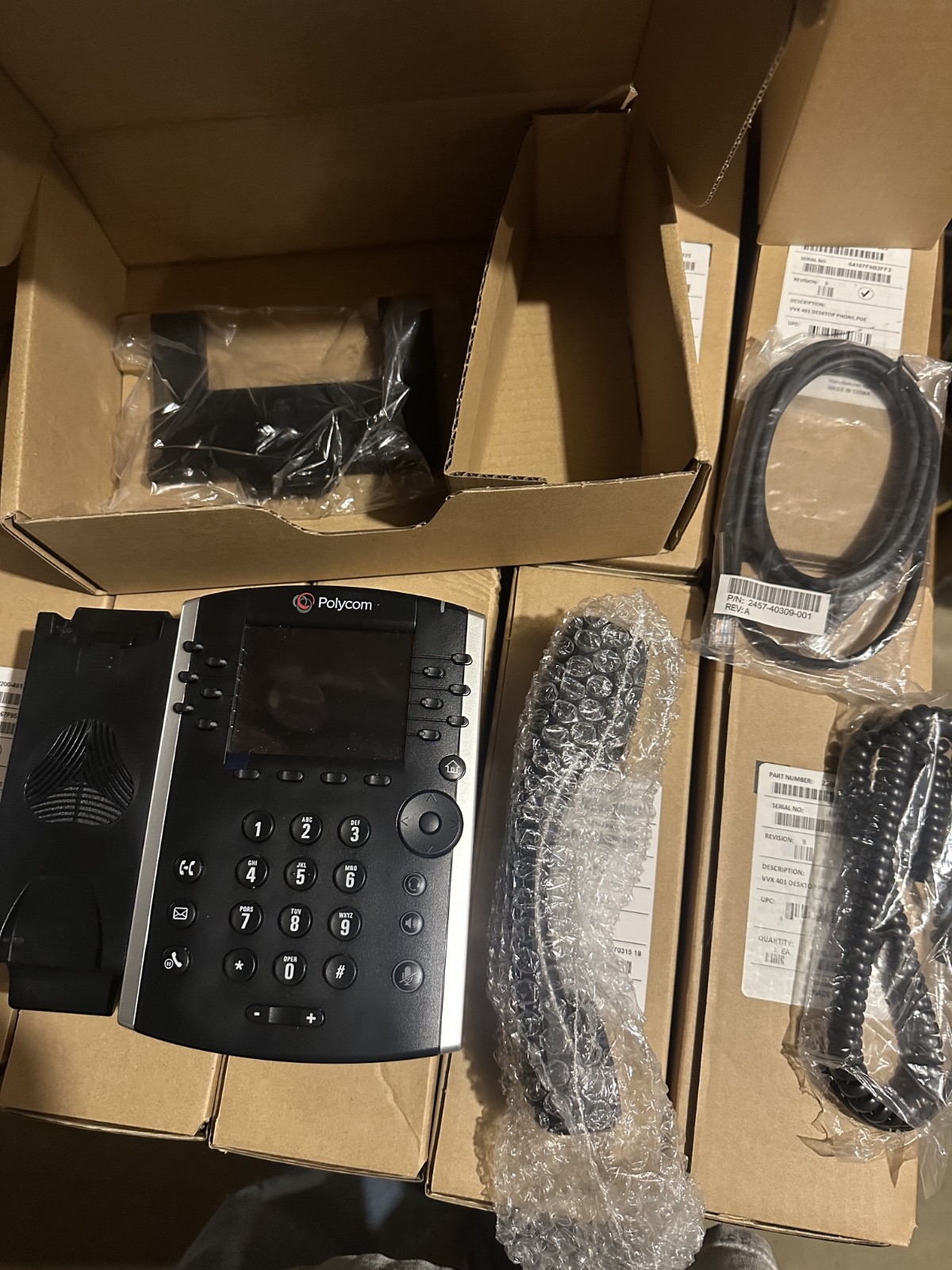 Polycom VVX 401 Corded 12 Line PoE Phone – Black (2200-48400-025) FREE SHIPPING