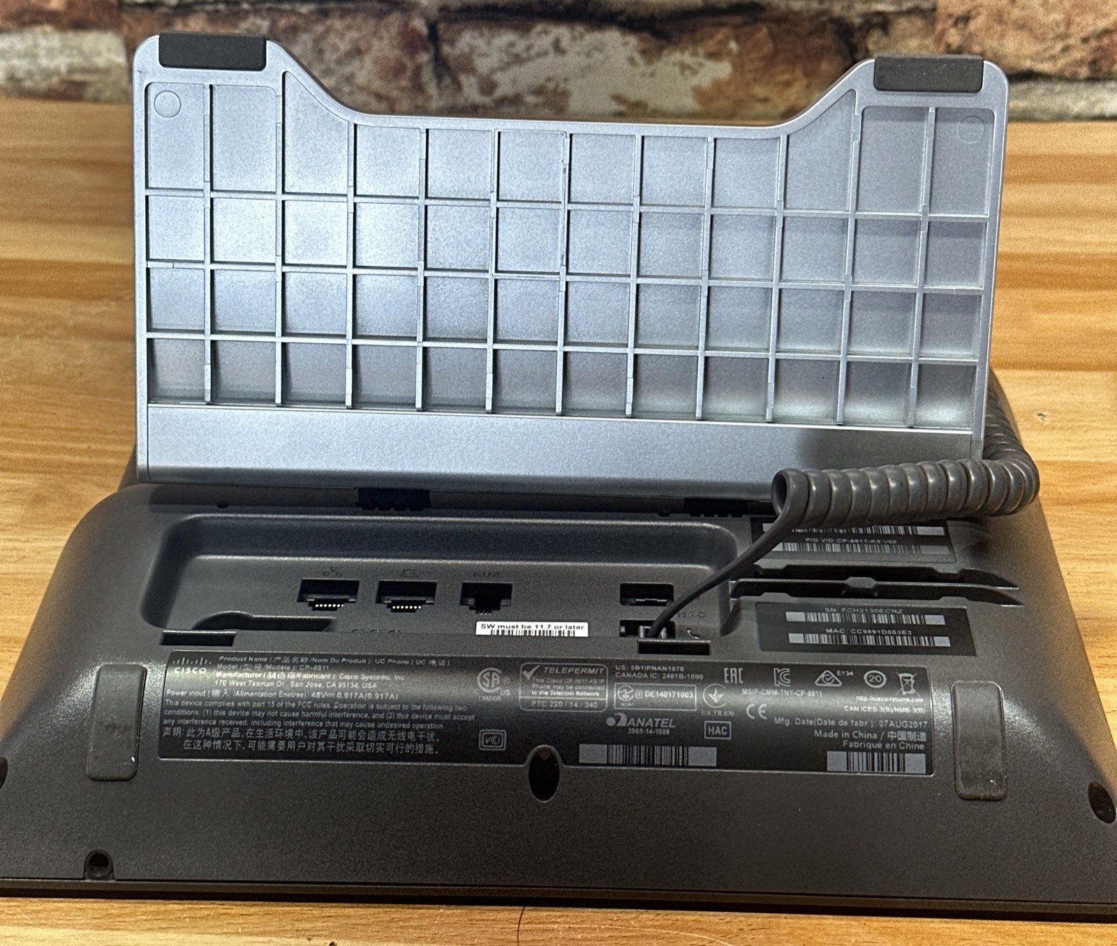 Cisco CP-8811 UC IP Phone 48V Gray | Unified Communications Device