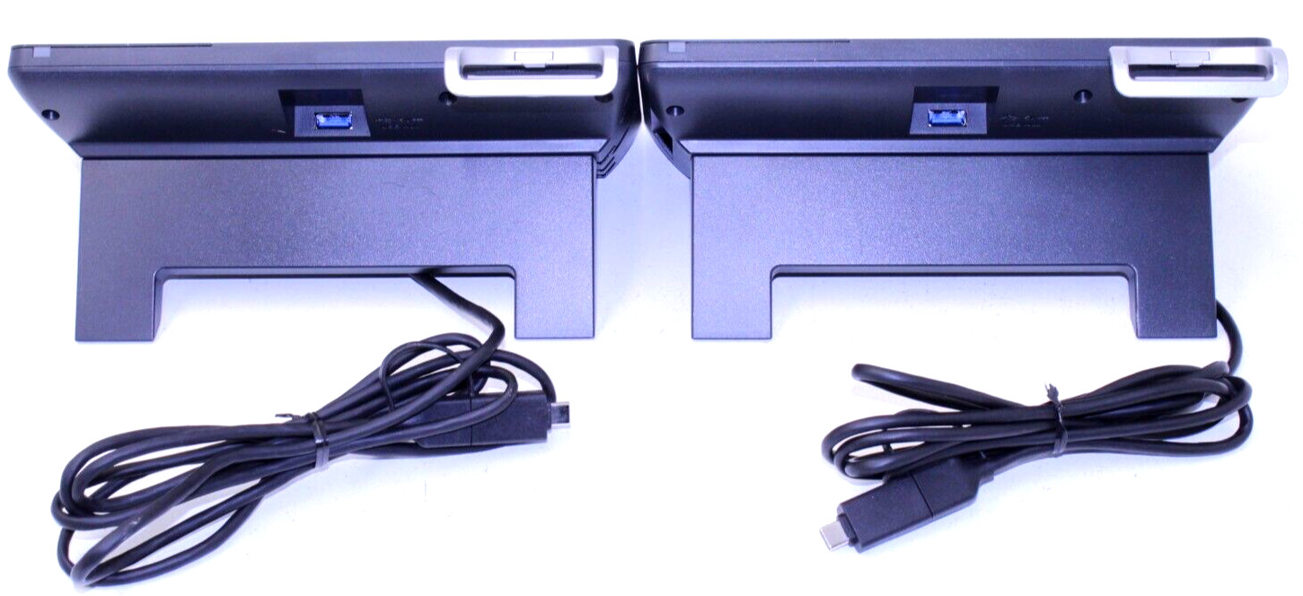 Lot of 2 Yealink MP50 USB Business Phones w/ Handsets, Power Adapters & Stands