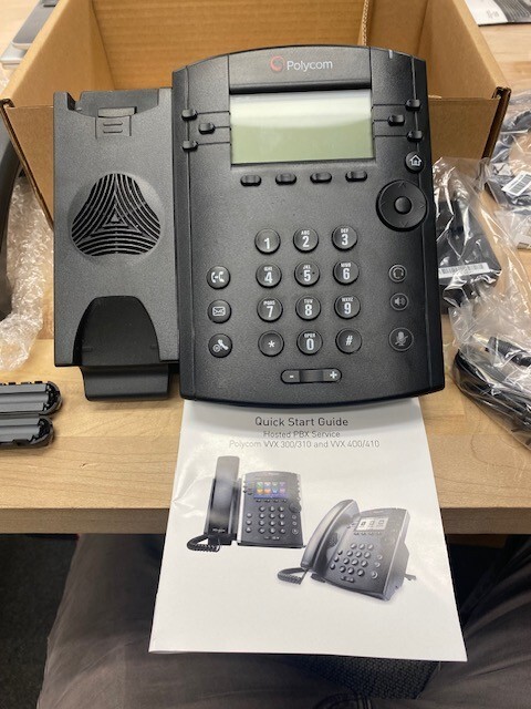 Polycom VVX 300 Series Business Media Desktop Phone – Black (2200-46135-025)