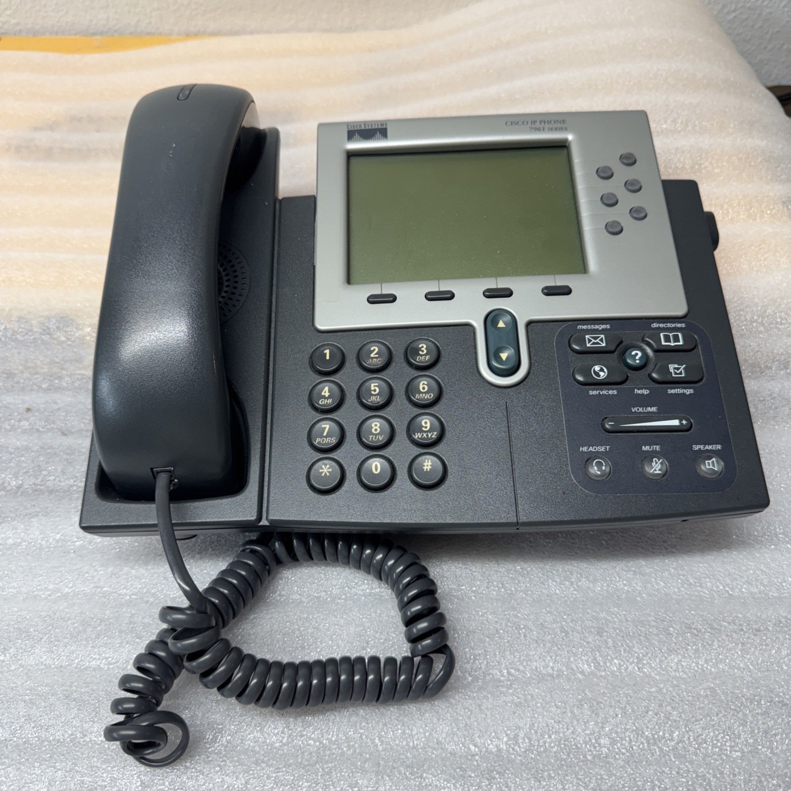 Cisco Unified IP Phone 7961-GE 7961G-GE Charcoal VoIP Desktop Business Phone *