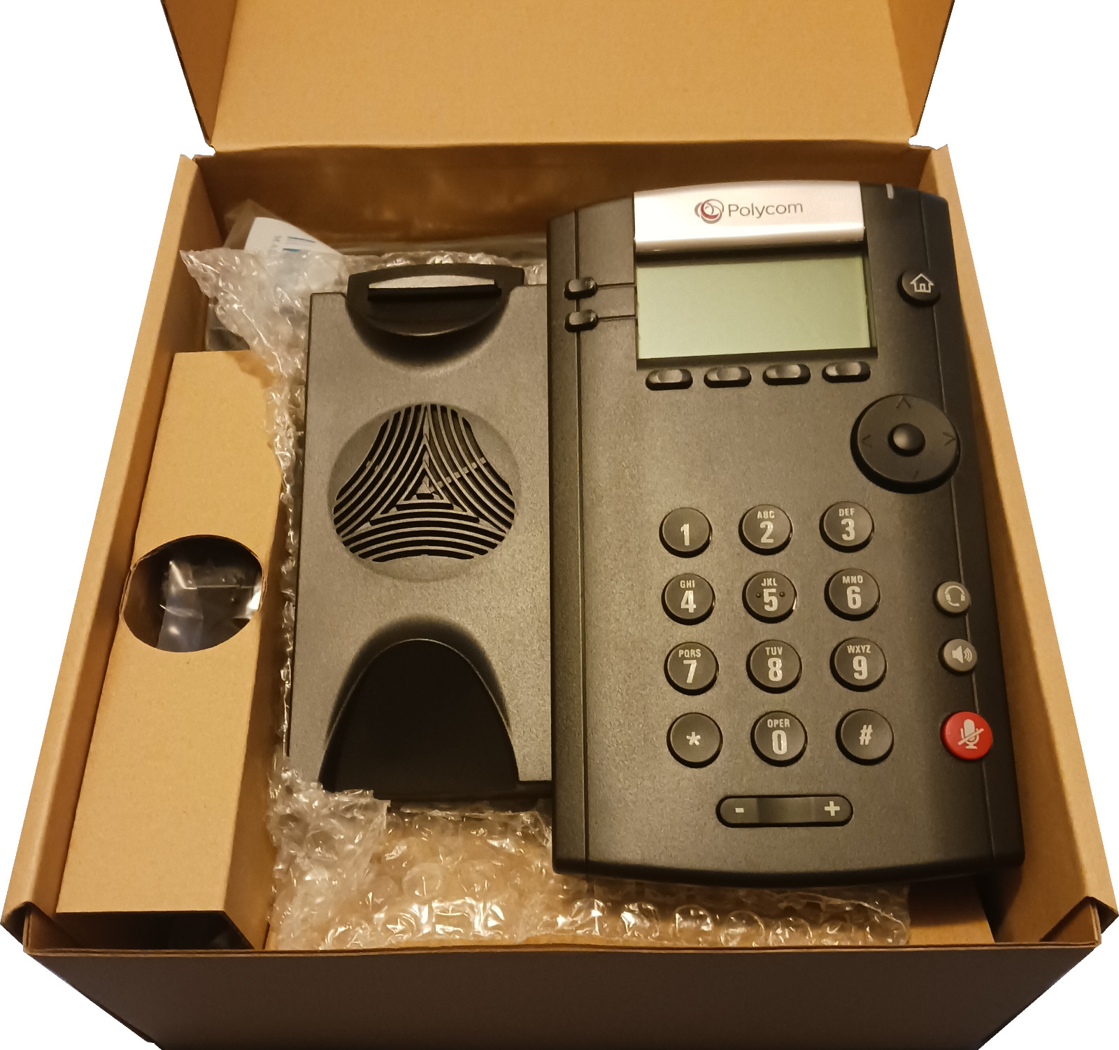POLYCOM VVX201, LOT OF 4 – HD Voice Business & Office Phone, Cord Set & Stand