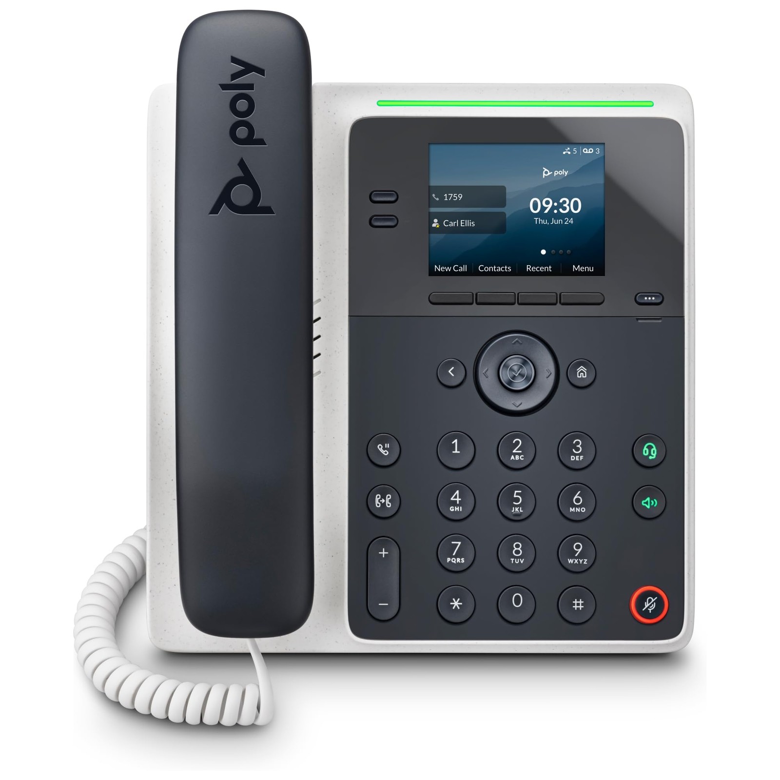 Poly Edge E100 IP Phone – Corded – Corded – Desktop, Wall Mountable
