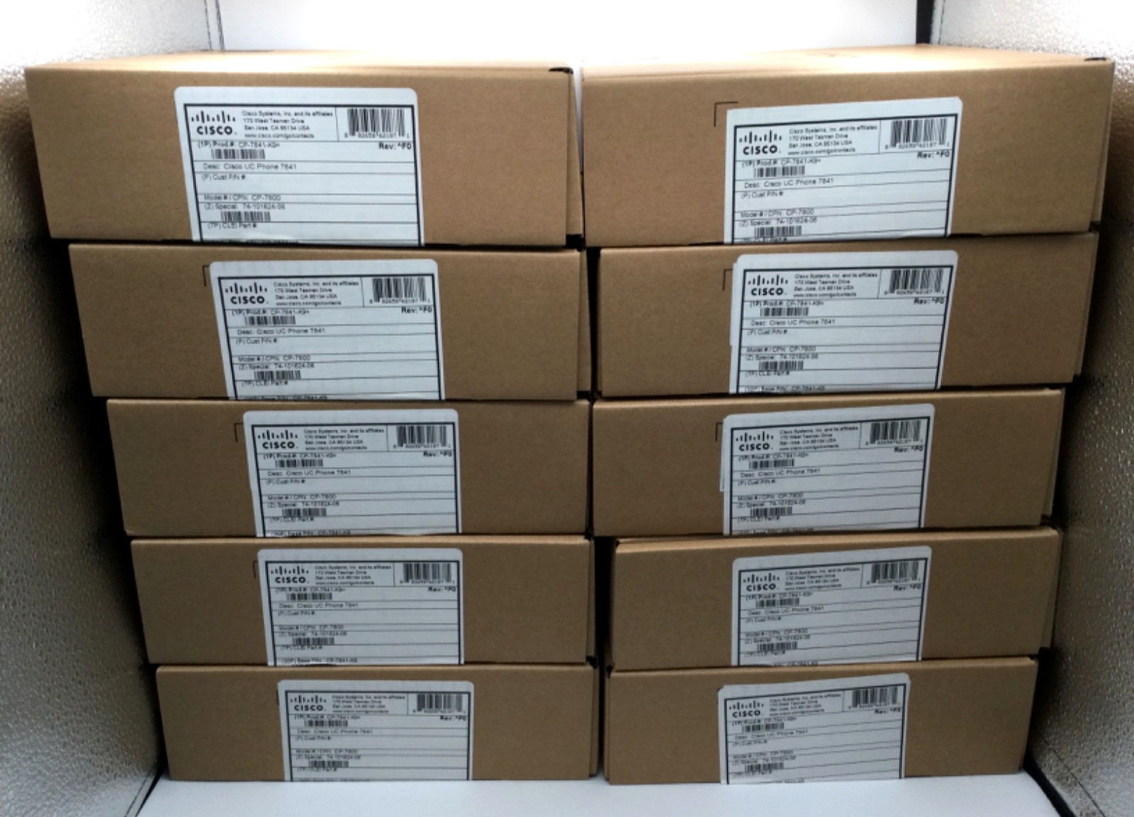 Lot of 10 Cisco 7841 IP Phone CP-7841-K9 Business Phones Brand New in Box READ
