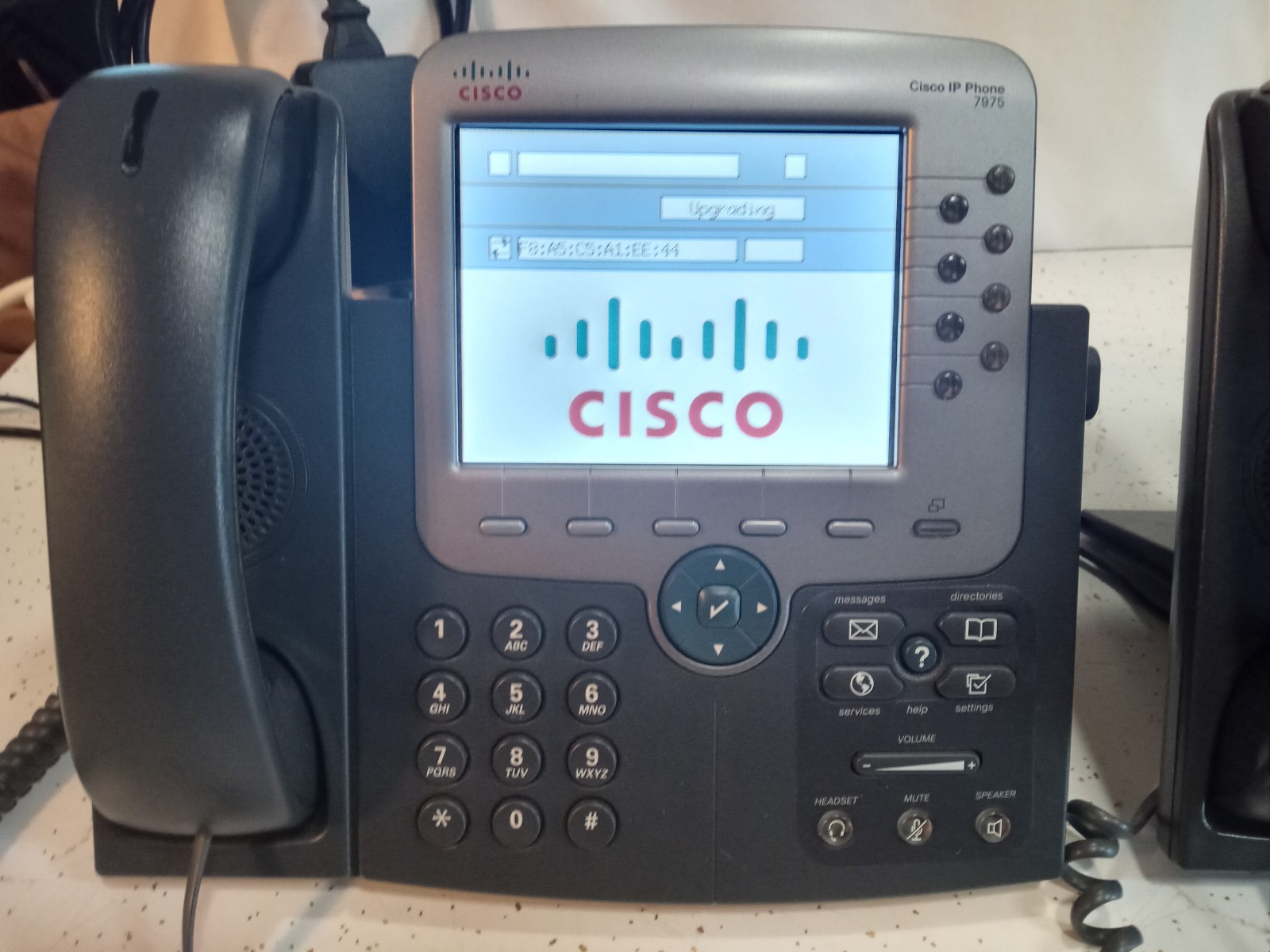 CISCO CP-7975G 7975G VOIP IP Office Phone (Lot of 2 phones and power cords)