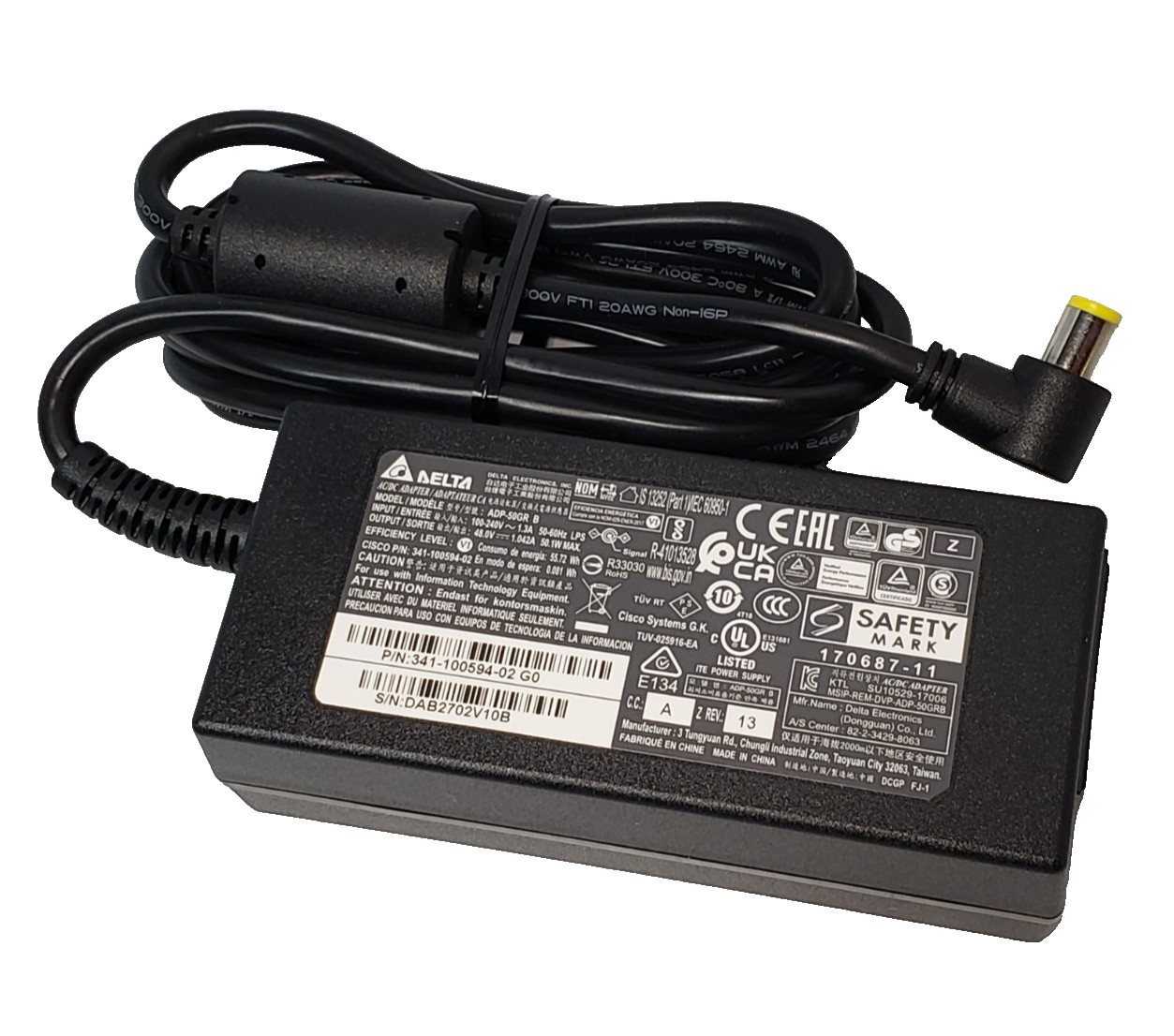 NEW Cisco Delta OEM 8900 9900 Phone Power Supply CPN341-100594-02 341-100594-02