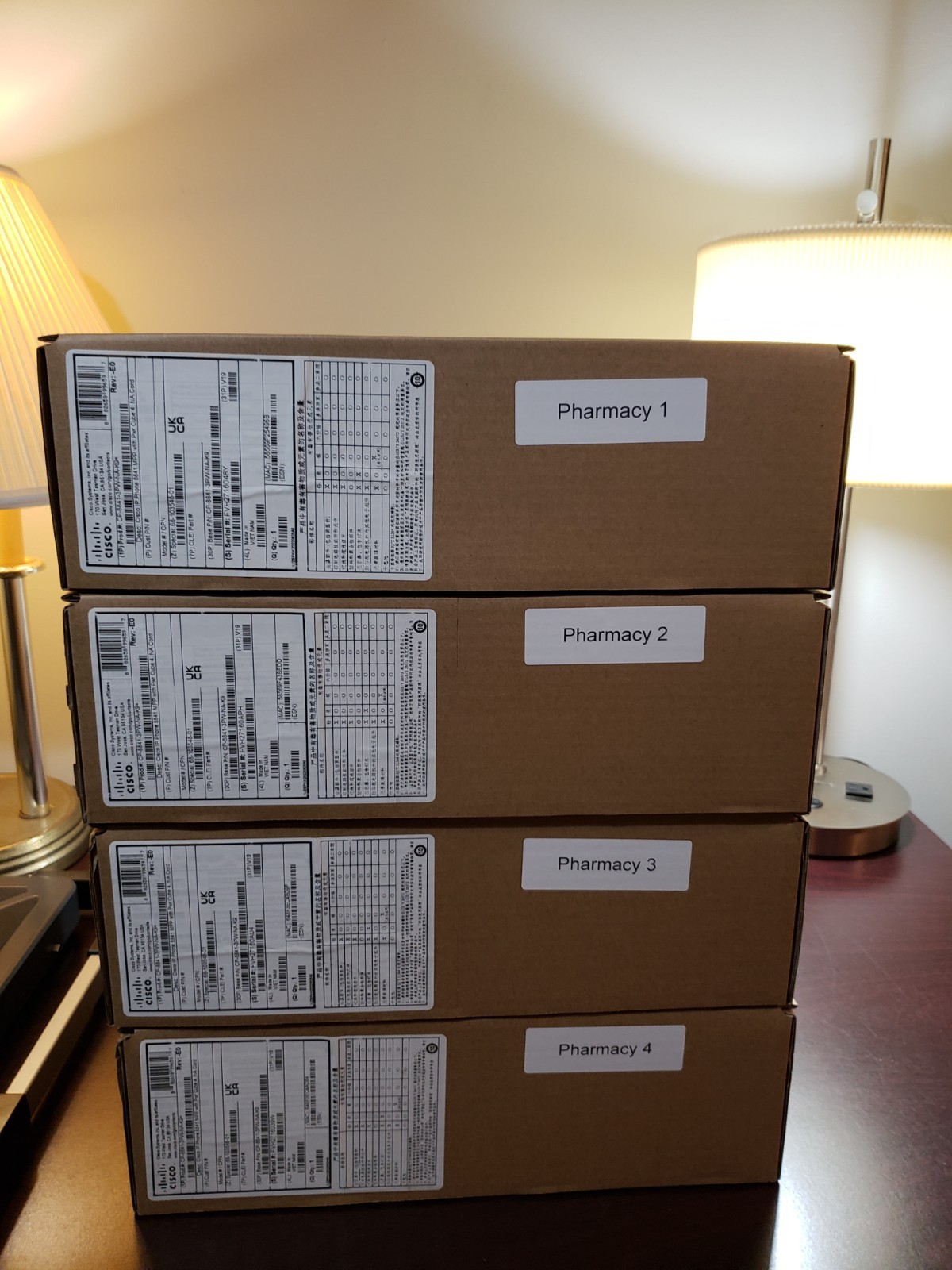 Lot of 4 Cisco 8841 VOIP IP Phone Model CP-8841-K9/ CP-8841-3PW-NA-K9 NEW