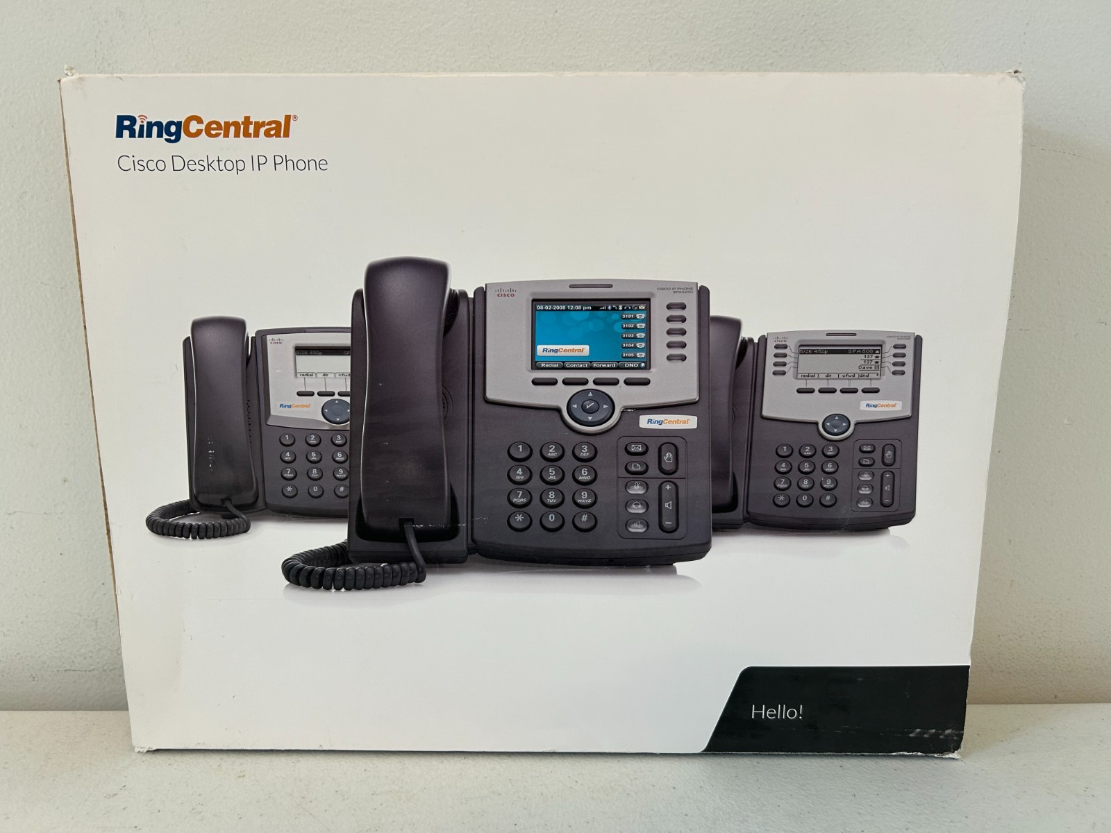 RingCentral Cisco Desktop Line IP Phone With Display SPA303-G1 – Black