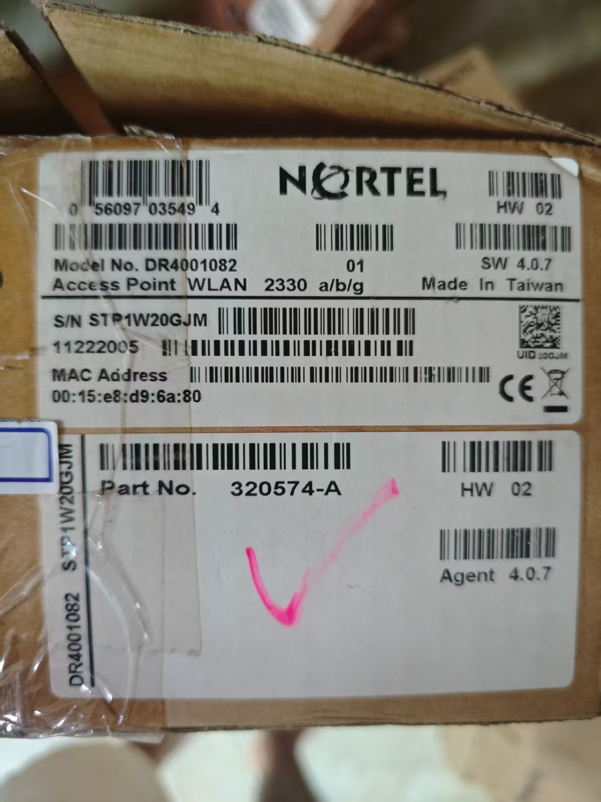 Nortel WLAN Access Point 2330 Wireless AP DR4001082 320574-A New Boxed