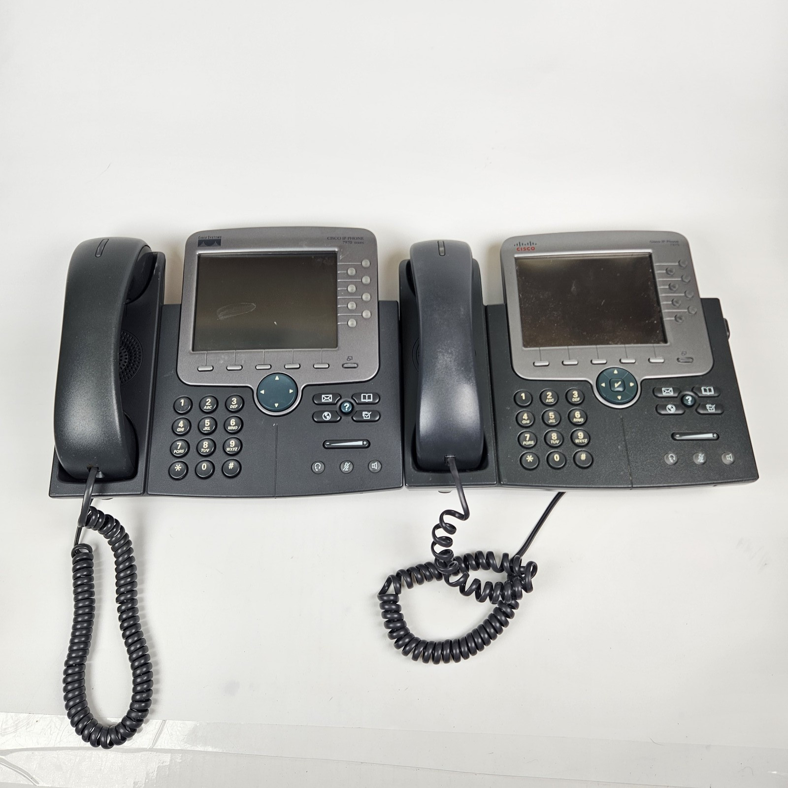 LOF OF 2 – Cisco CP-7975G Unified IP Business Phone 5.6″ Color Display VoIP PoE