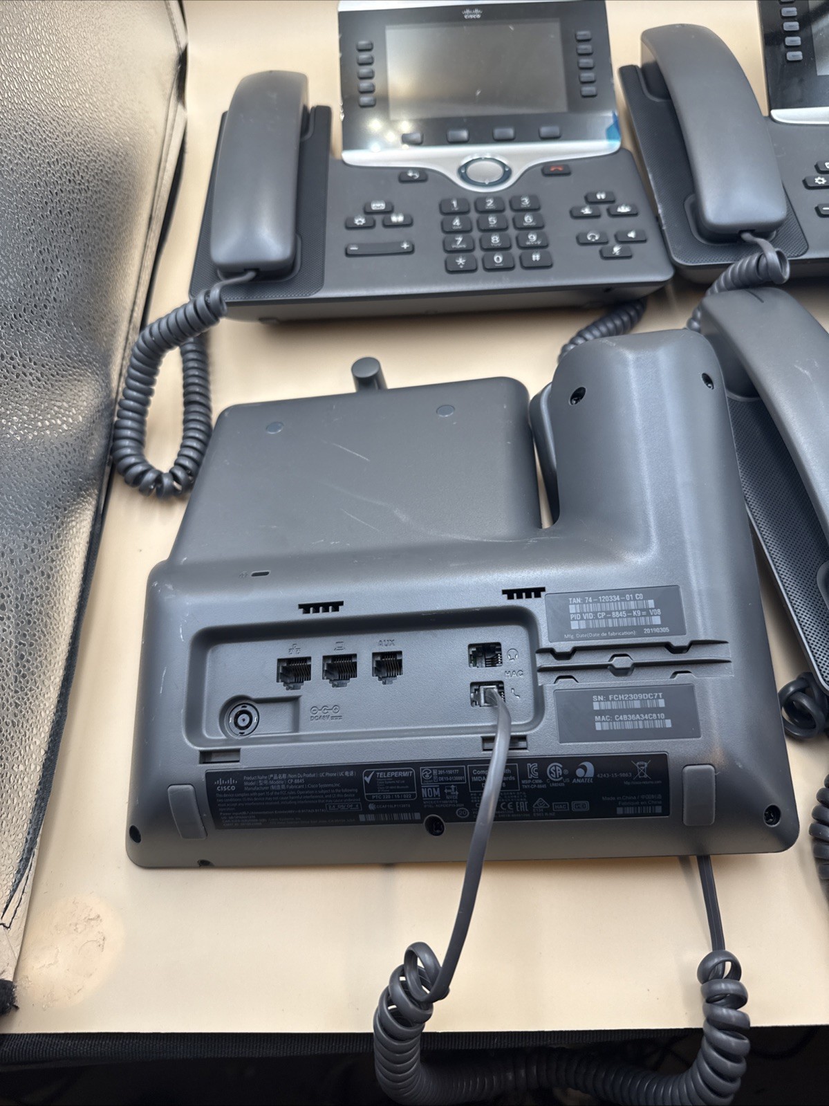 Lot Of 4 Cisco CP-8845 IP Phone No Stand