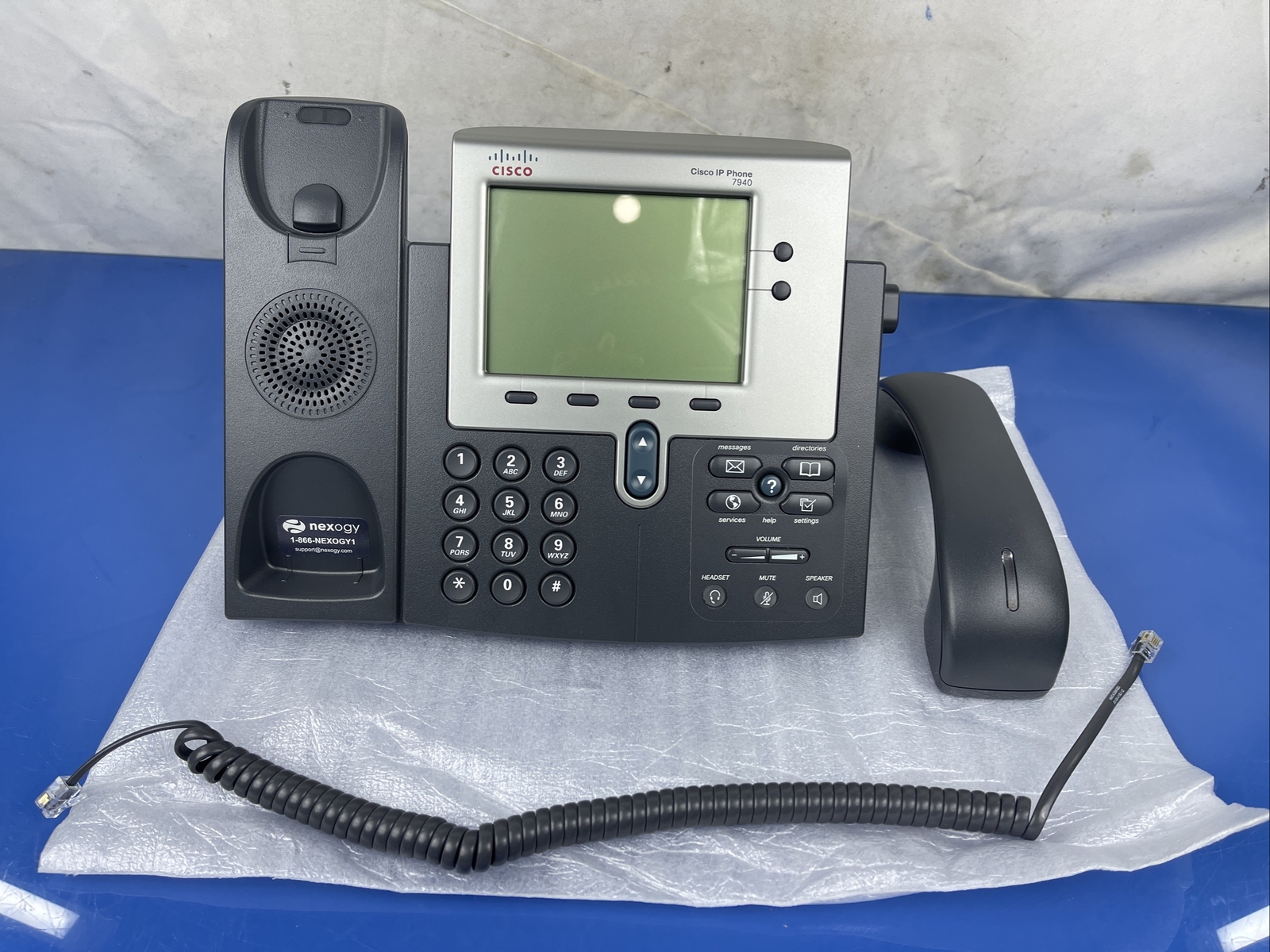Cisco CP-7940G Unified VoIP Phone w/Speakerphone & Handset Lot Of 4