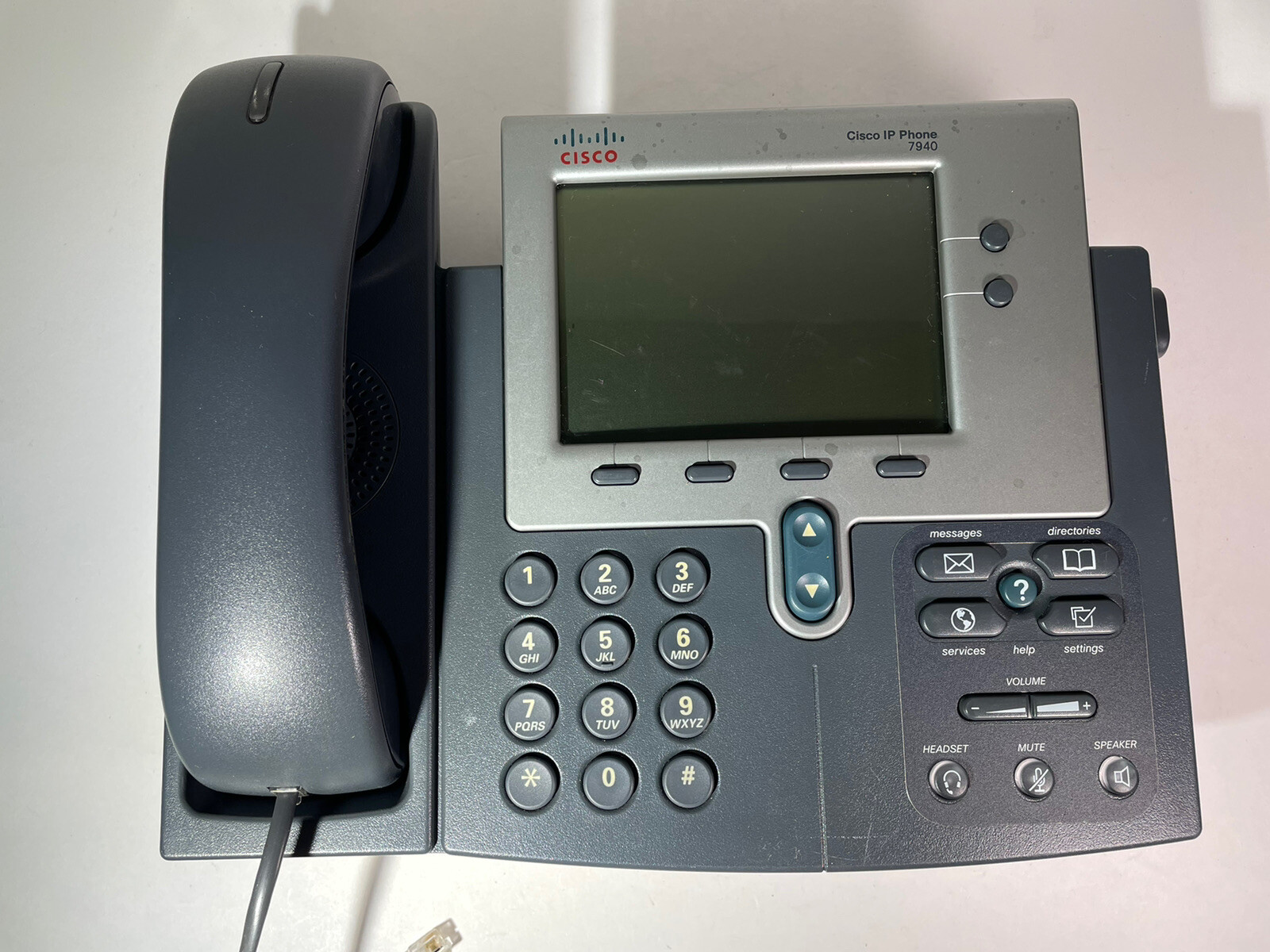 Cisco CP-7940G Unified VoIP Phone Speakerphone Base & Handset ONLY