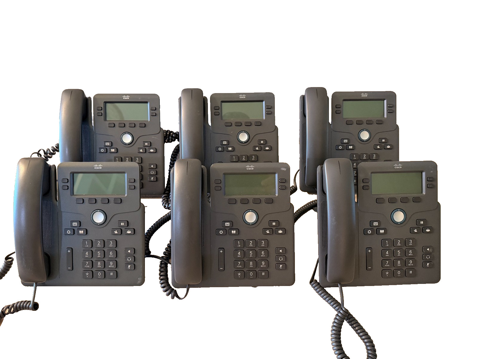 Lot of 6 Cisco CP-6851-3PCC-K9 MPP SIP VoIP IP Phones Factory Reset Tested