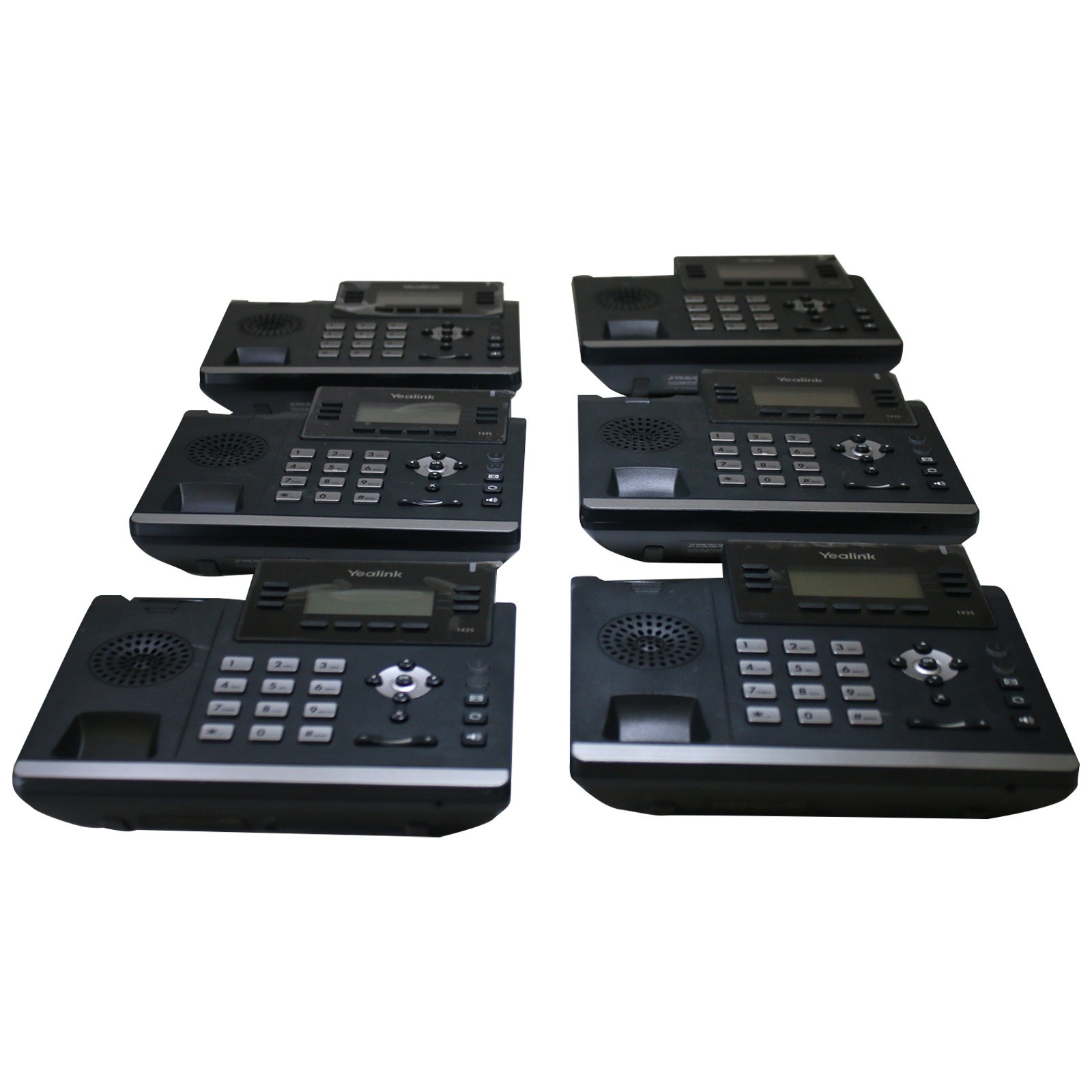 Lot of 6 Yealink SIP-T42S Ultra-elegant IP Phone Gigabit Business | BASES ONLY