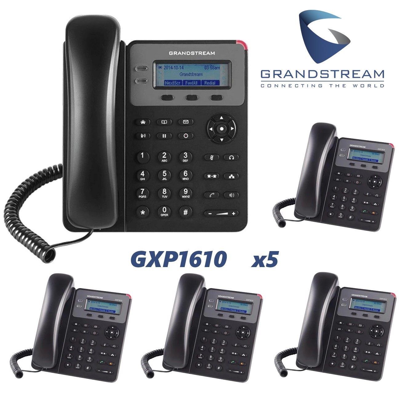 5 Pack Lot Grandstream GXP1610 VoIP IP Phone 3 Way Conferencing 1 SIP 2 Call