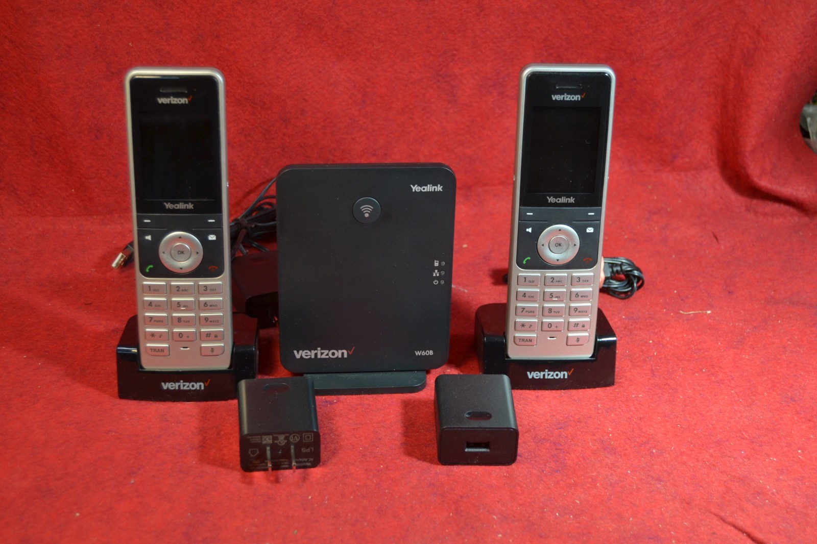 Yealink IP Phone Used with Verizon Fios Bundle W60B Base & 2) W56HB handsets