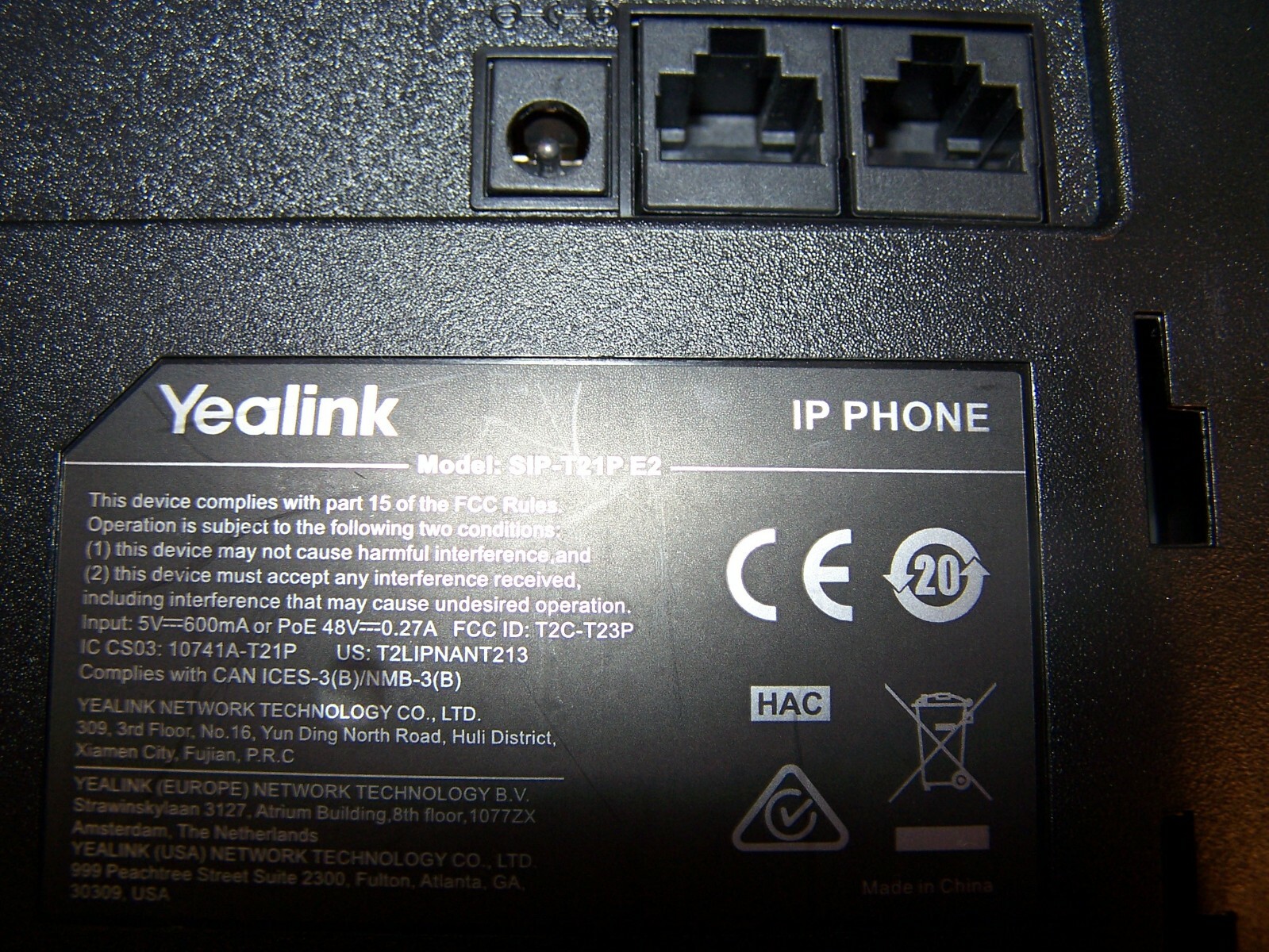 Yealink SIP-T21P E2 Entry-level IP phone w/ 2 Lines & HD voice
