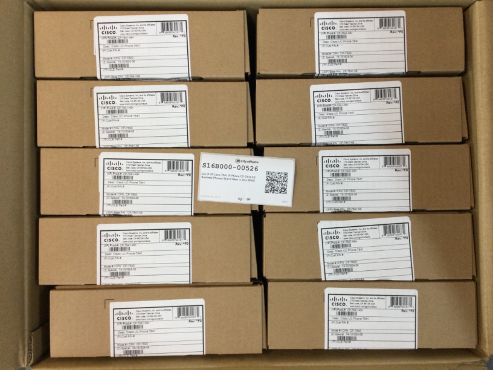 Lot of 10 Cisco 7841 IP Phone CP-7841-K9 Business Phones Brand New in Box READ