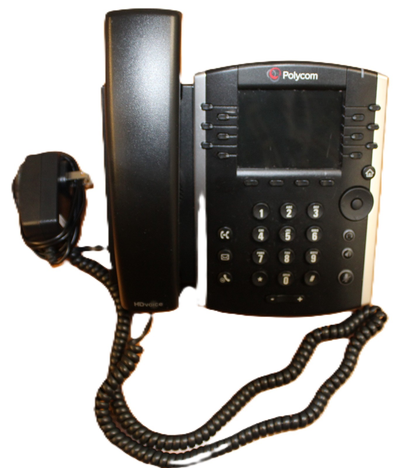 Polycom VVX 400 12-Line IP VoIP Phone 2201-46104-001 HD Voice w/ Power Supply