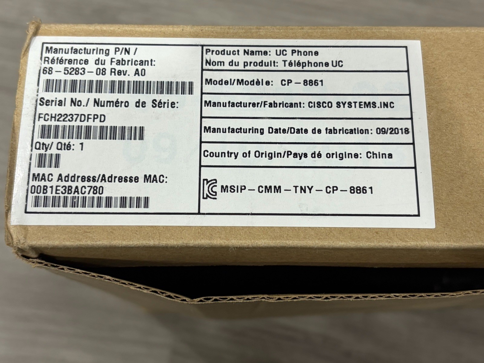 CISCO IP PHONE 8861 CP8861-K9 CHARCOAL | USED W/ STAND AND HANDSET